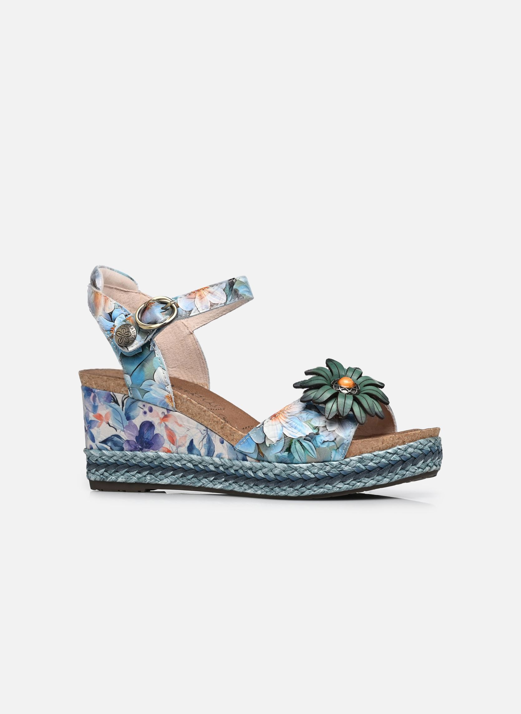 Keil- und Plateausandalen FACYO 75 damen blau Laura Vita Keil- und Plateausandalen FACYO 75 damen blau Bleu