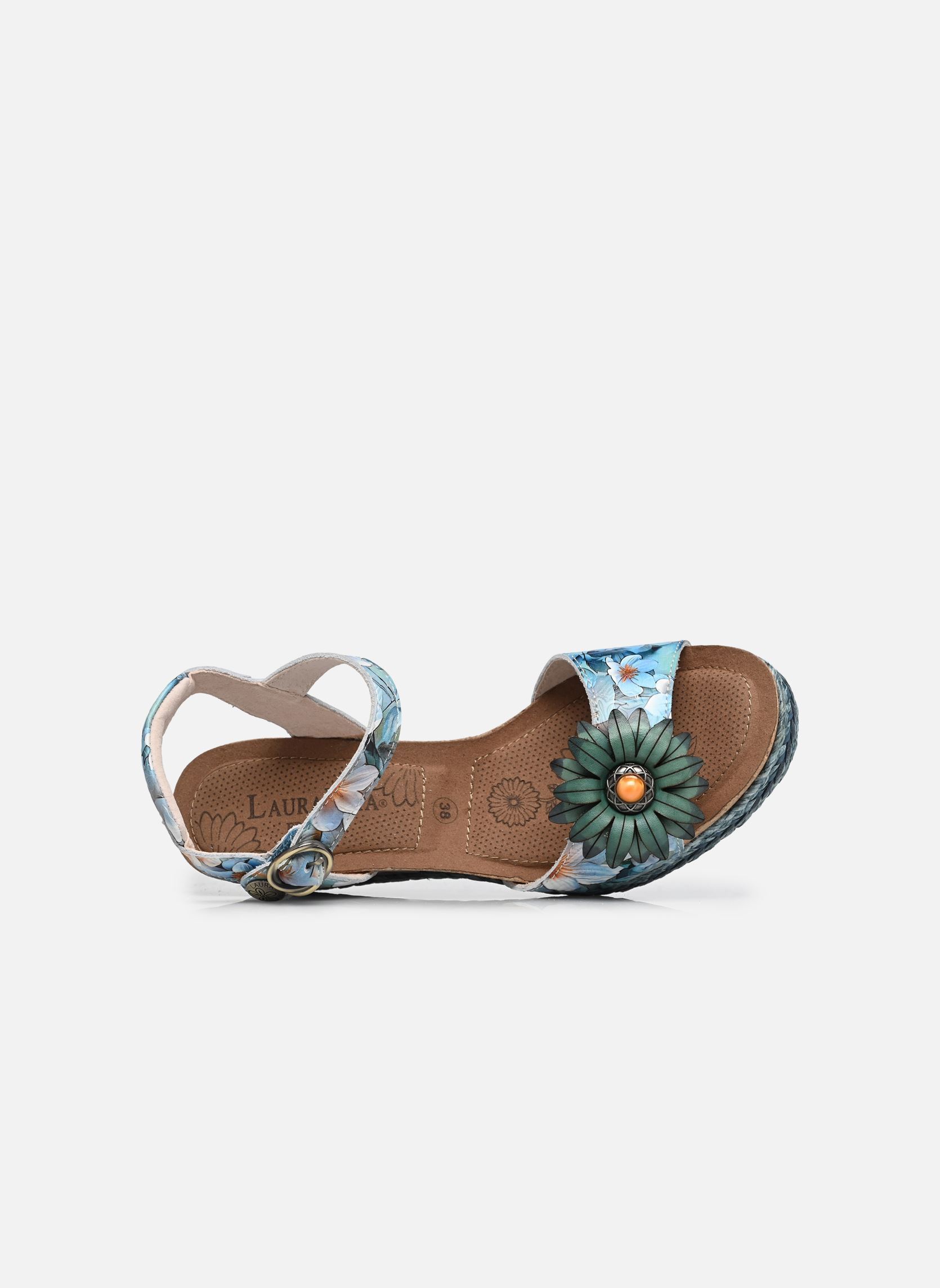 Keil- und Plateausandalen FACYO 75 damen blau Laura Vita Keil- und Plateausandalen FACYO 75 damen blau Bleu