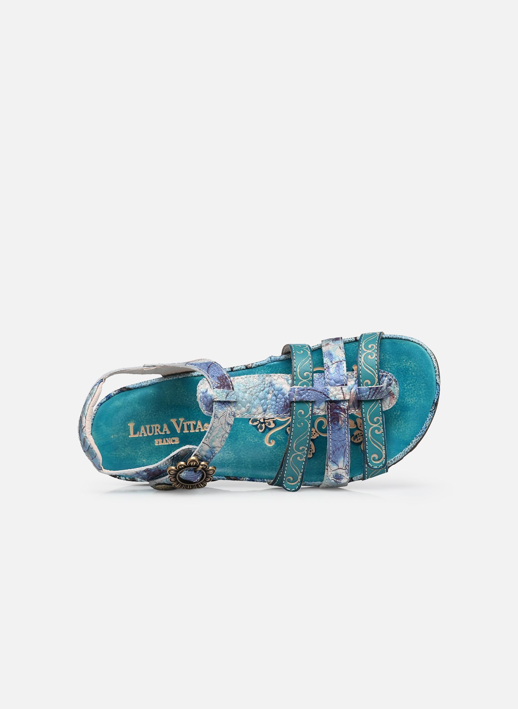 Sandali con zeppa e plateau LILOO 42 donna blu Laura Vita Sandali con zeppa e plateau LILOO 42 donna blu Turquoise