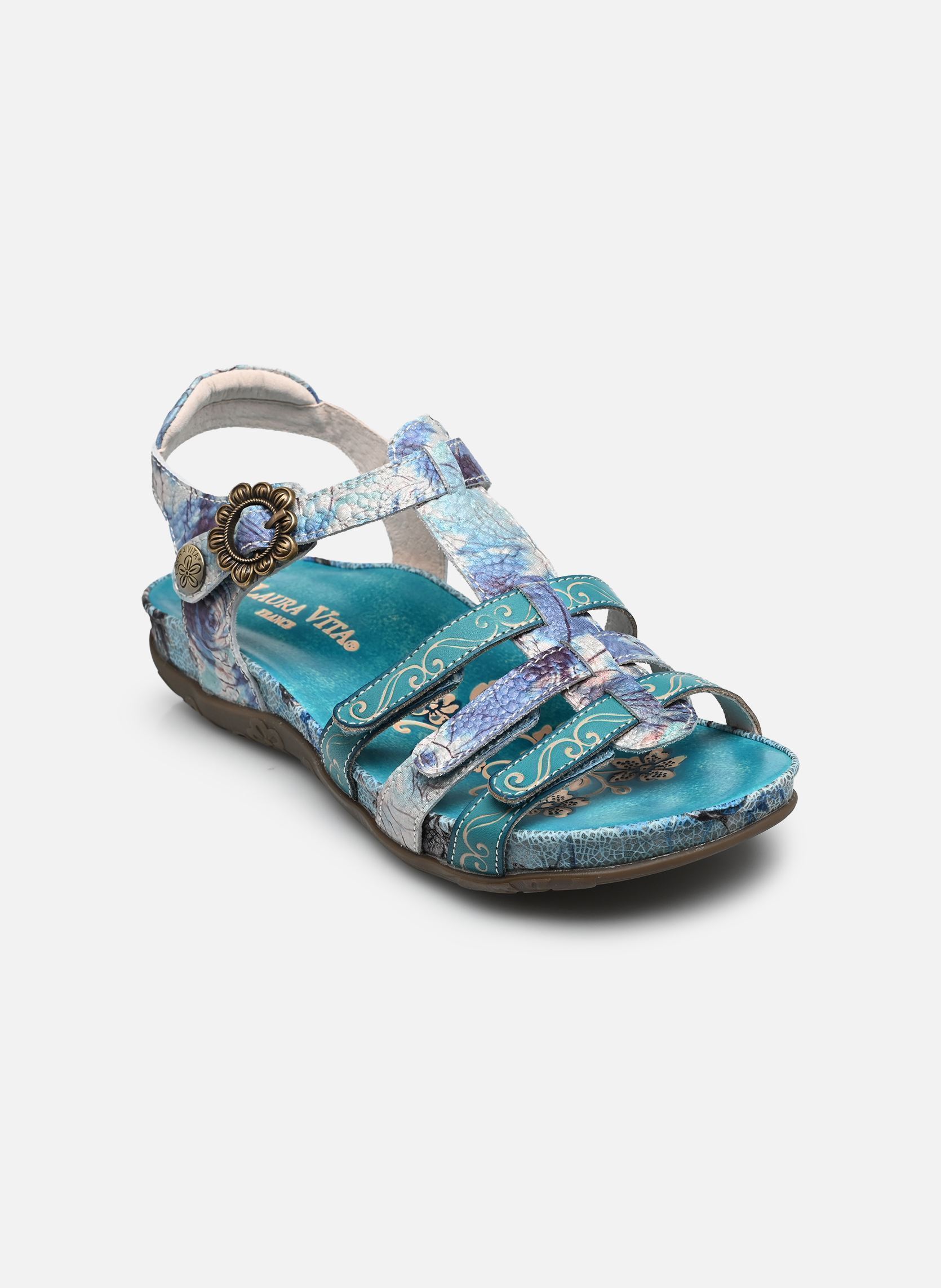 Sandali con zeppa e plateau LILOO 42 donna blu Laura Vita Sandali con zeppa e plateau LILOO 42 donna blu Turquoise