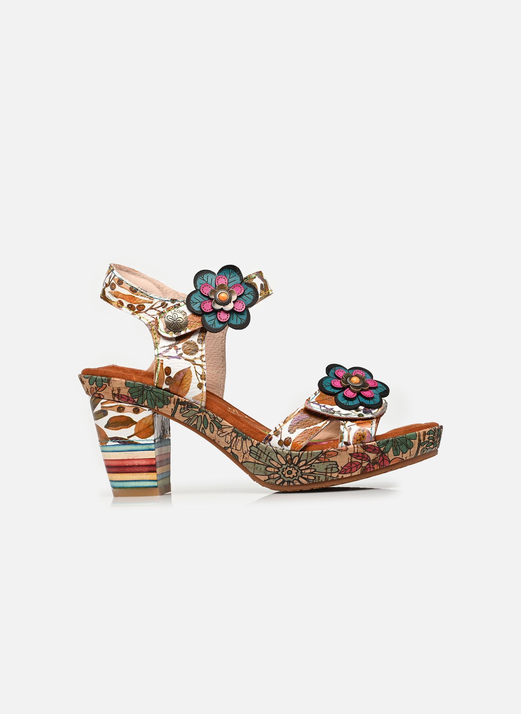 Sandales NELLAO 36 femme multicolore Laura Vita Sandales NELLAO 36 femme multicolore Camel
