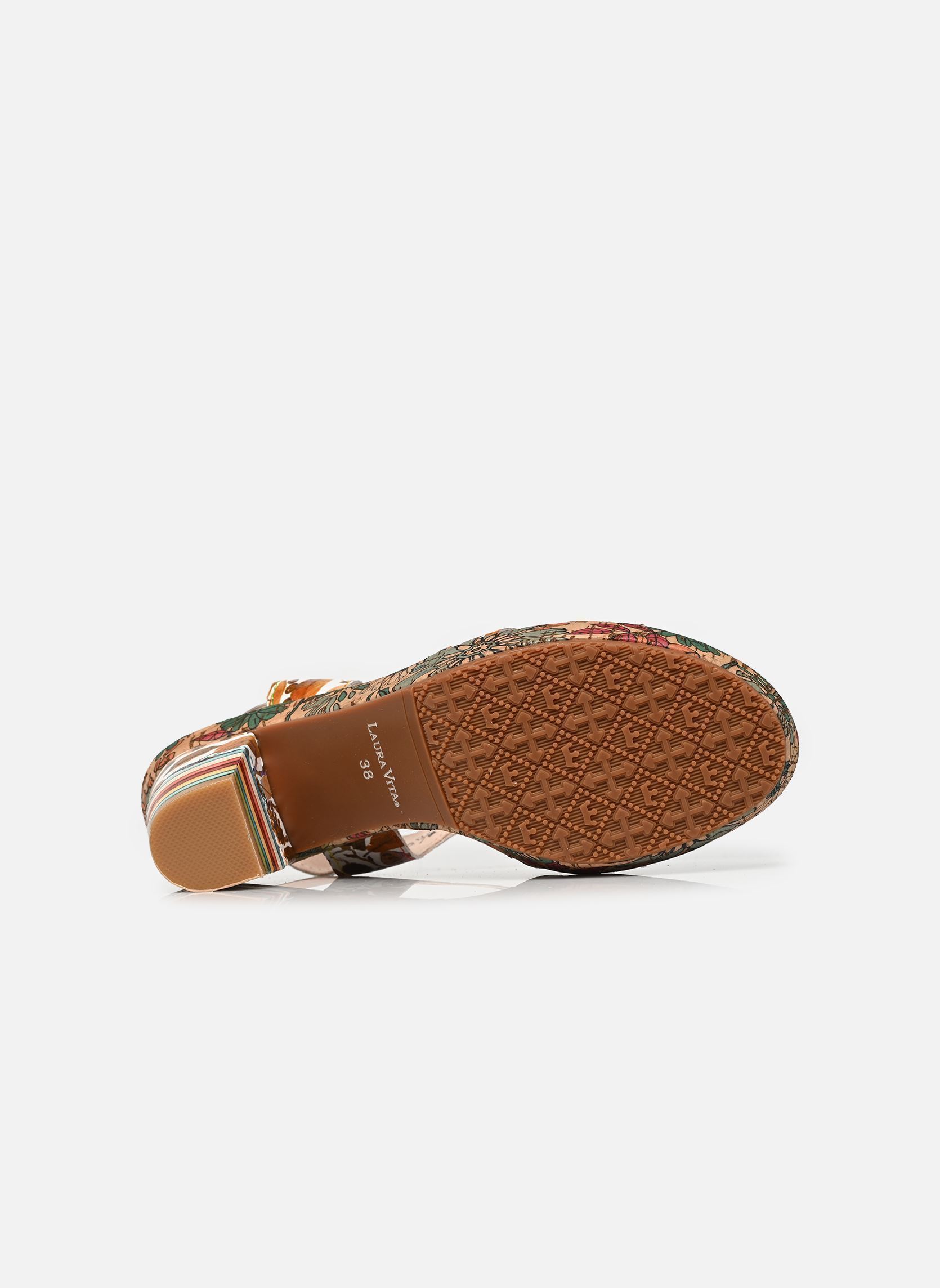 Sandales NELLAO 36 femme multicolore Laura Vita Sandales NELLAO 36 femme multicolore Camel