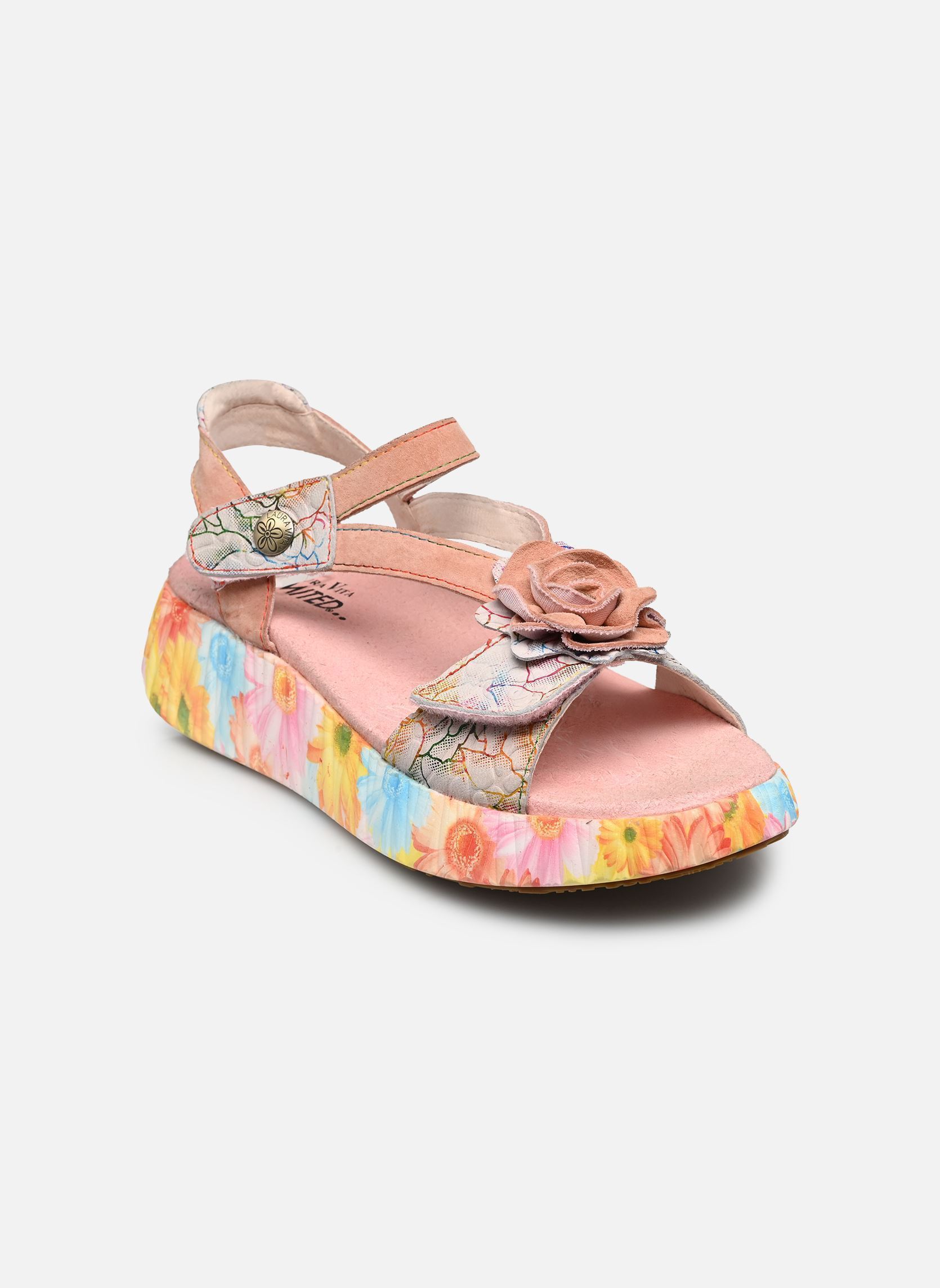 Keil- und Plateausandalen NIKITO 01 damen rosa Laura Vita Keil- und Plateausandalen NIKITO 01 damen rosa Rose
