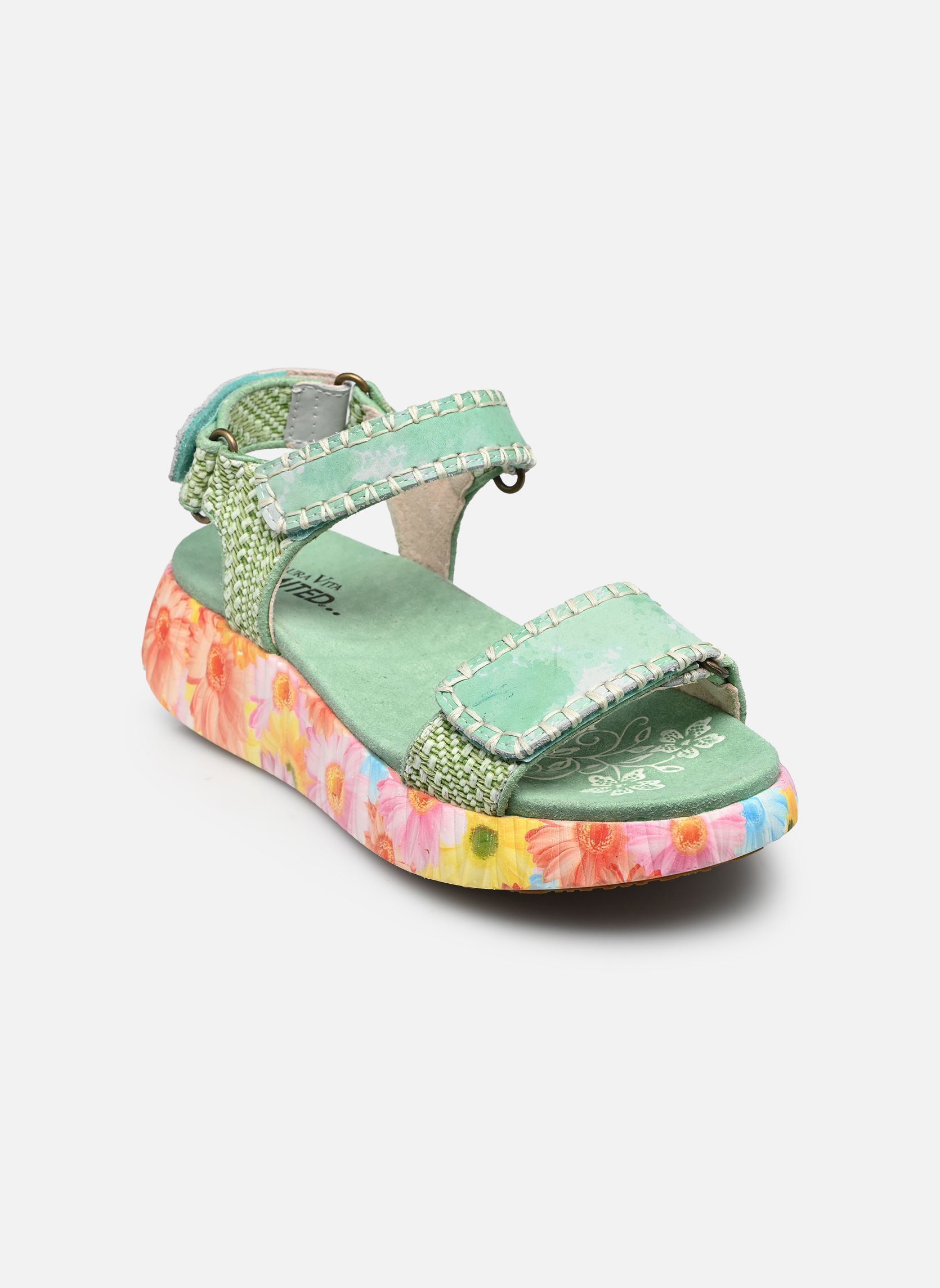 Keil- und Plateausandalen NIKITO 06 damen grün Laura Vita Keil- und Plateausandalen NIKITO 06 damen grün Vert