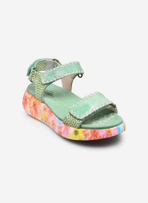Laura Vita Keil- und Plateausandalen NIKITO 06 damen grün