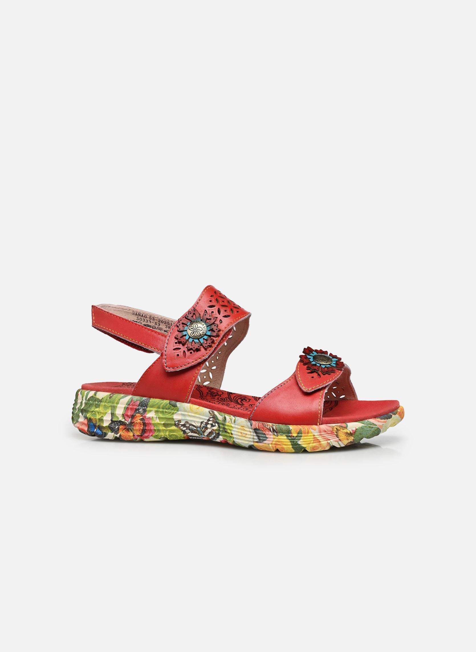 Sandales compensées et plateformes SANAO 53 femme rouge Laura Vita Sandales compensées et plateformes SANAO 53 femme rouge Rouge