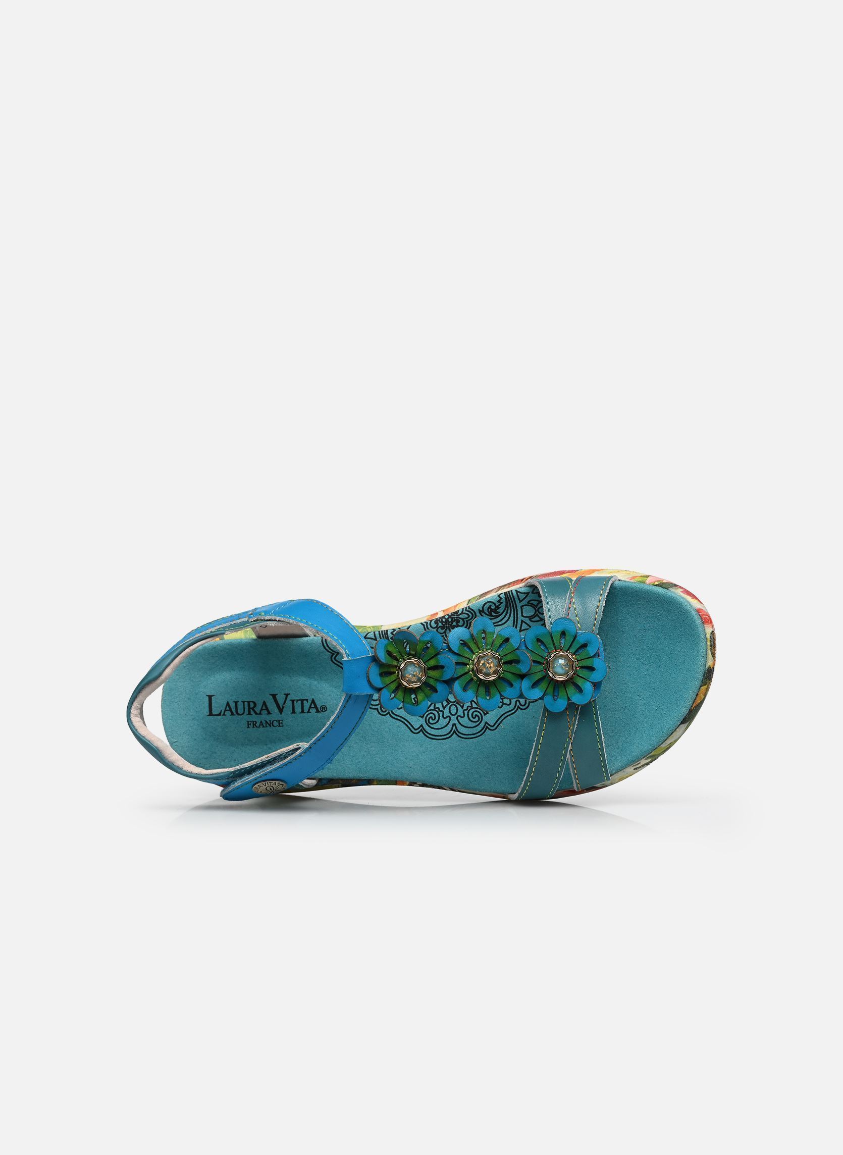 Keil- und Plateausandalen SANAO 54 damen blau Laura Vita Keil- und Plateausandalen SANAO 54 damen blau Turquoise