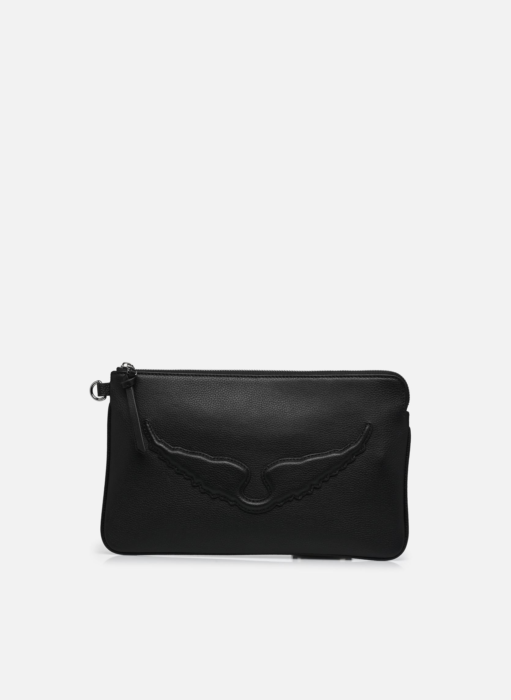 Clutches ANGEL POUCH GRAINED LEATHER damen schwarz Zadig & Voltaire Clutches ANGEL POUCH GRAINED LEATHER damen schwarz Black