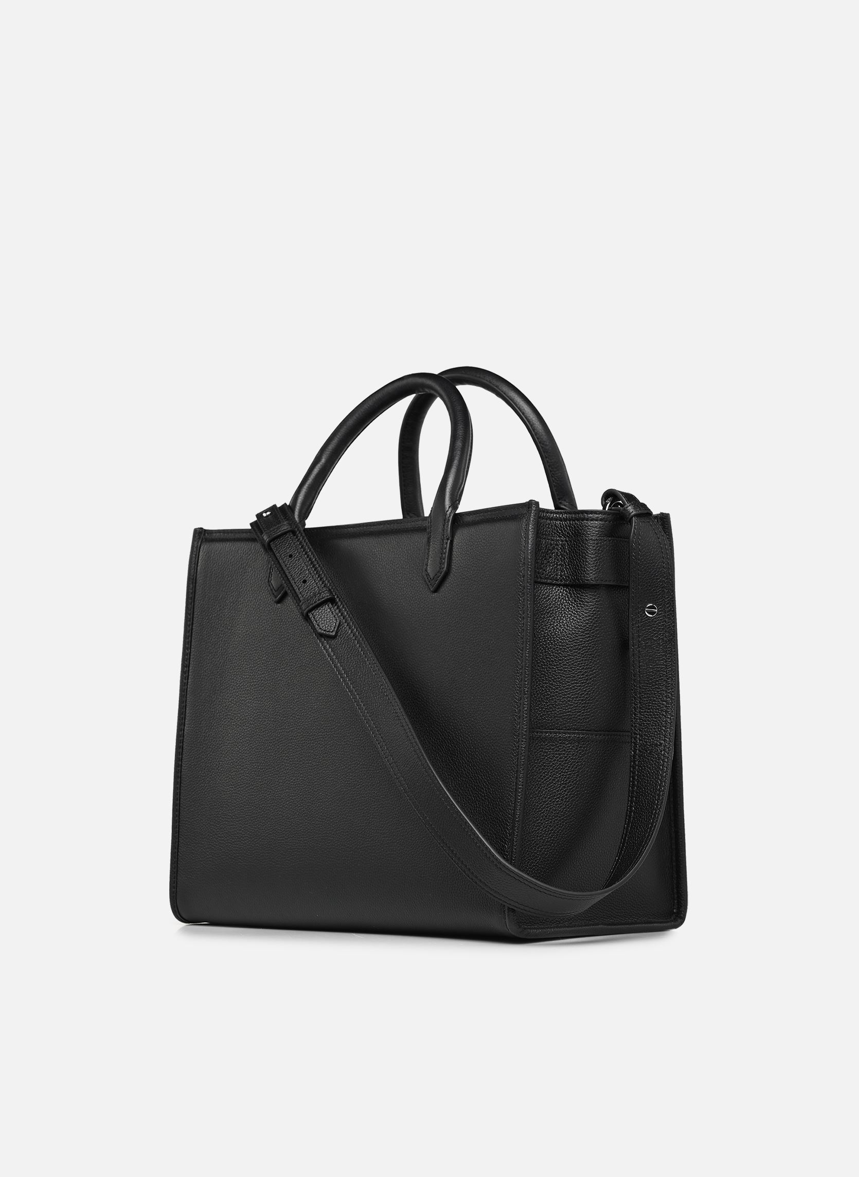 Cabas ANGEL TOTE GRAINED LEATHER femme noir Zadig & Voltaire Cabas ANGEL TOTE GRAINED LEATHER femme noir BLACK