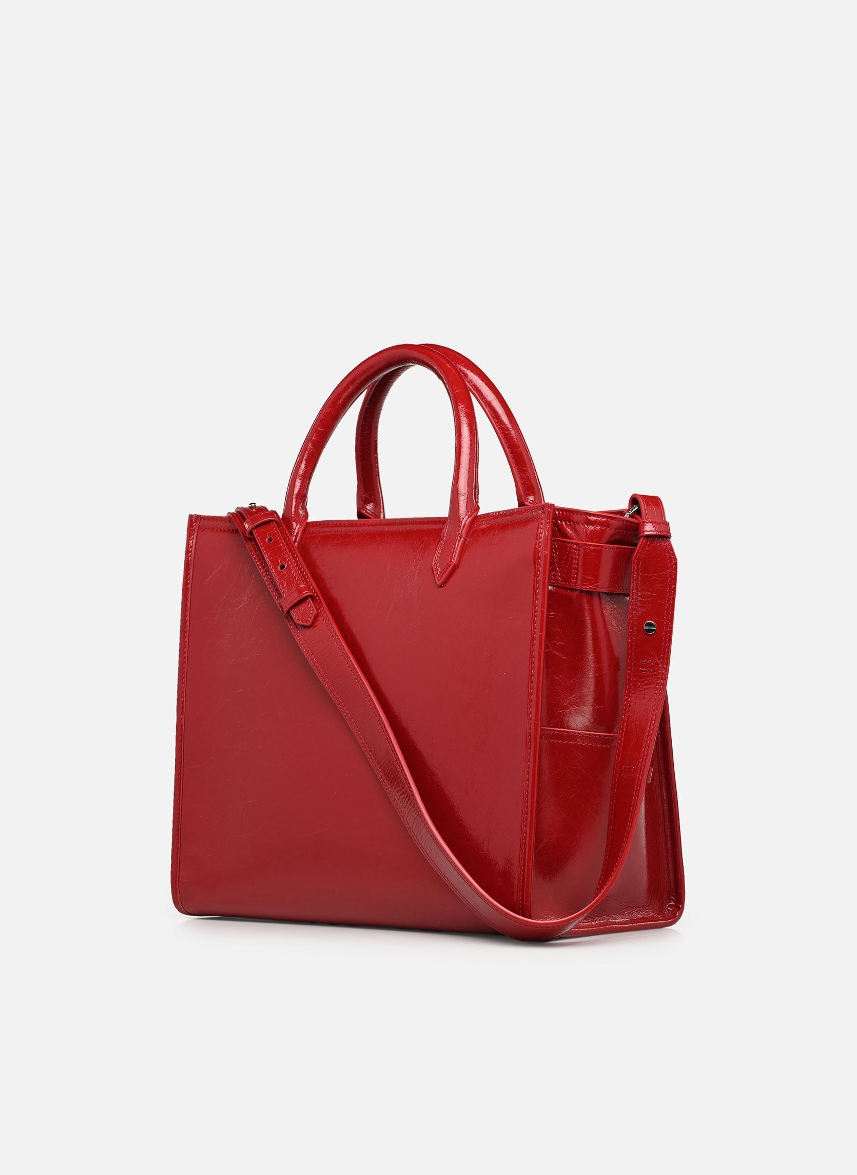 Cabas ANGEL TOTE WRINKLED PATENT femme rouge Zadig & Voltaire Cabas ANGEL TOTE WRINKLED PATENT femme rouge POWER