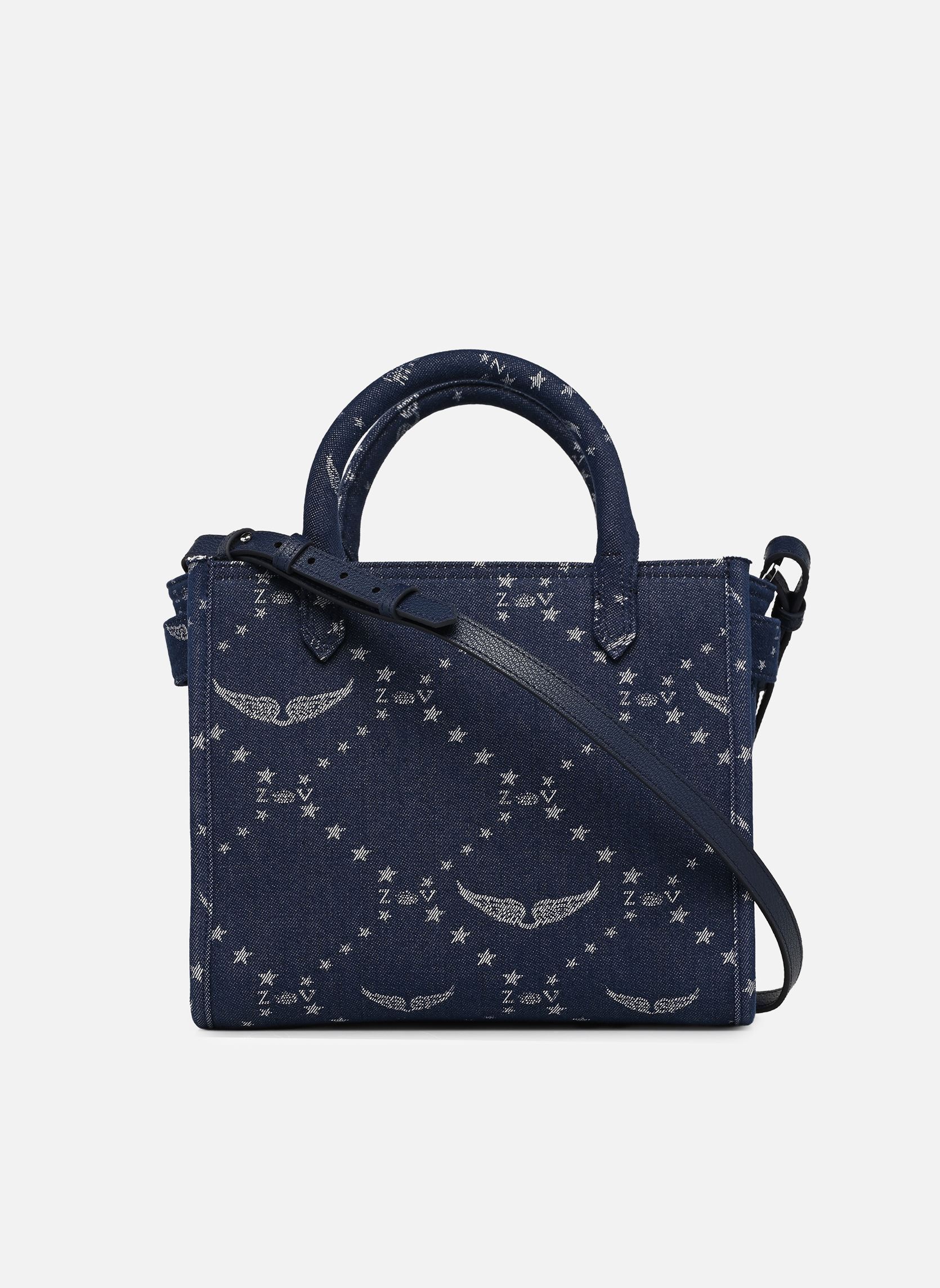 Sacs à main ANGEL TOTE XS DENIM MONOGRAM femme bleu Zadig & Voltaire Sacs à main ANGEL TOTE XS DENIM MONOGRAM femme bleu SILENT
