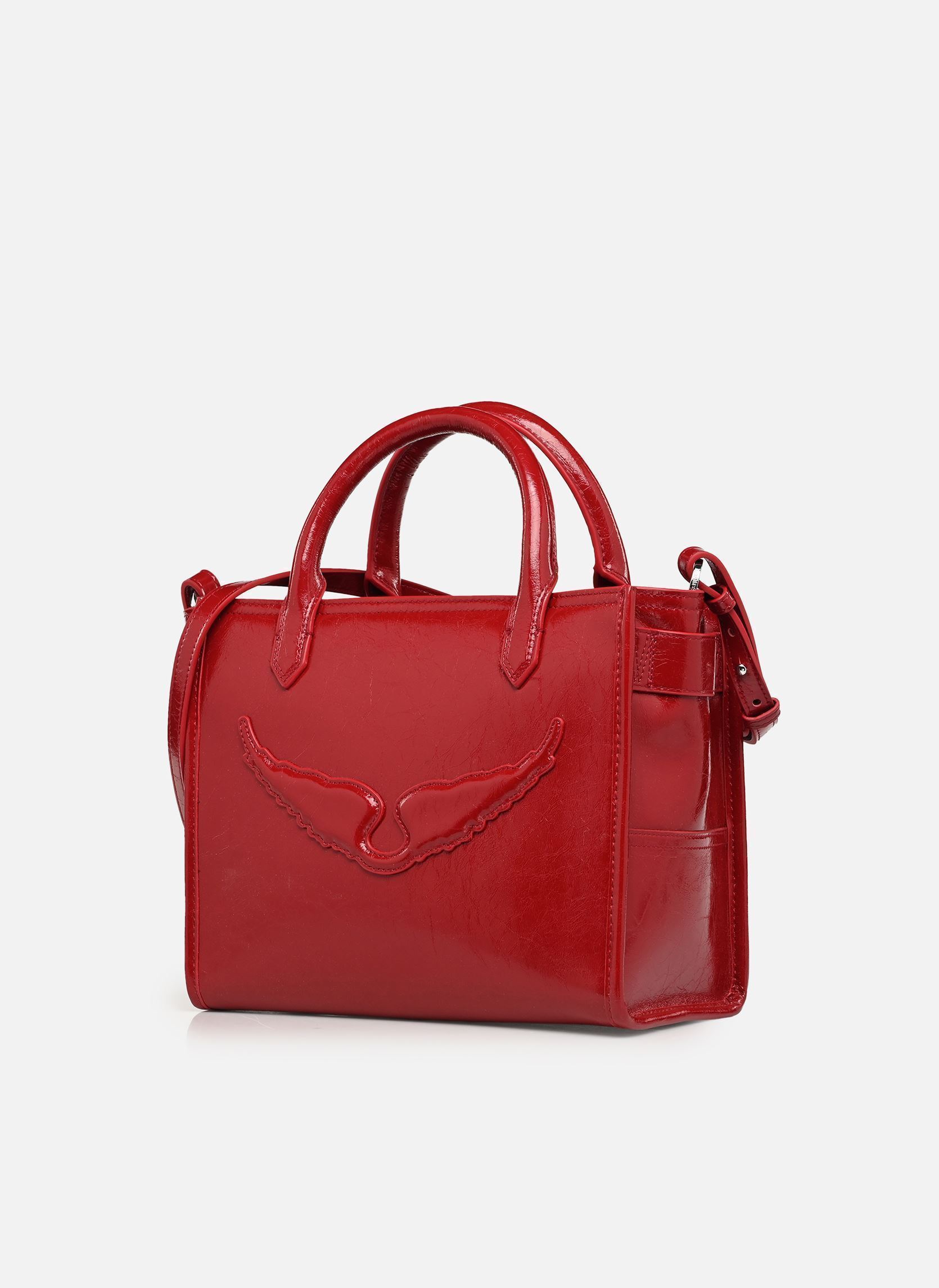 Sacs à main ANGEL TOTE XS WRINKLED PATENT femme rouge Zadig & Voltaire Sacs à main ANGEL TOTE XS WRINKLED PATENT femme rouge Power