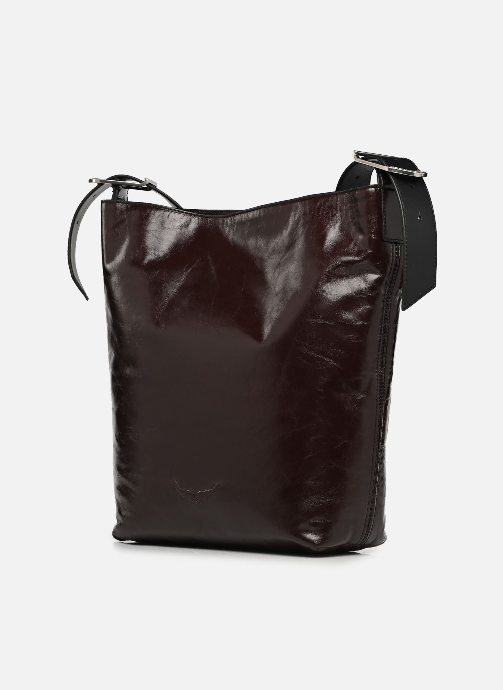 Sacs bandoulière JANE HOBO VINTAGE PATENT femme marron Zadig & Voltaire Sacs bandoulière JANE HOBO VINTAGE PATENT femme marron BROWNIE