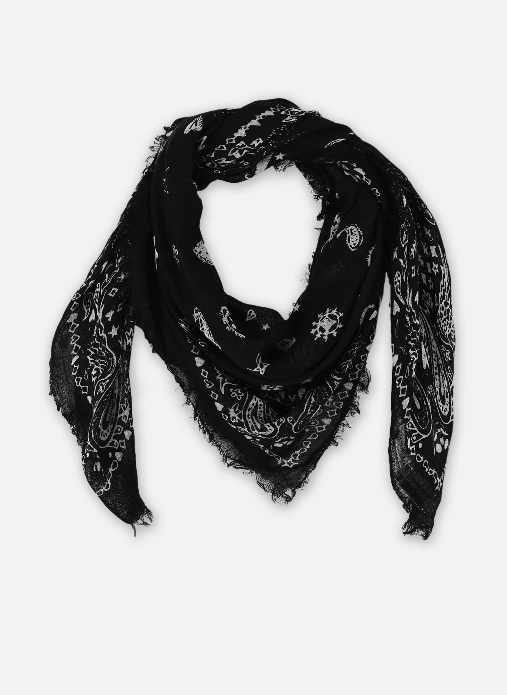 Halstücher NUAGE BANDANA damen schwarz Zadig & Voltaire Halstücher NUAGE BANDANA damen schwarz BLACK