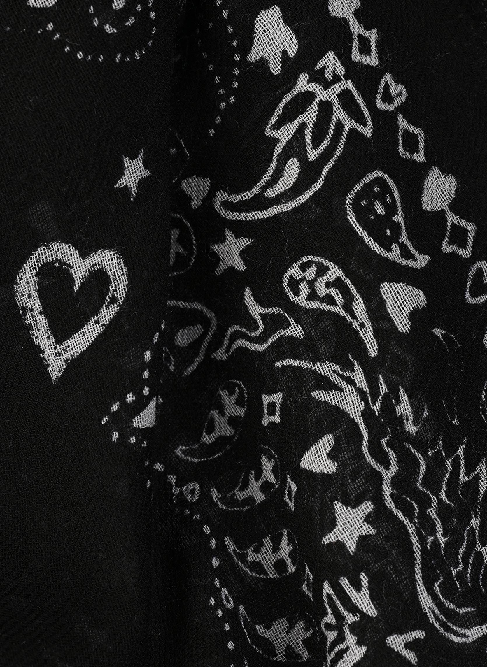 Halstücher NUAGE BANDANA damen schwarz Zadig & Voltaire Halstücher NUAGE BANDANA damen schwarz BLACK