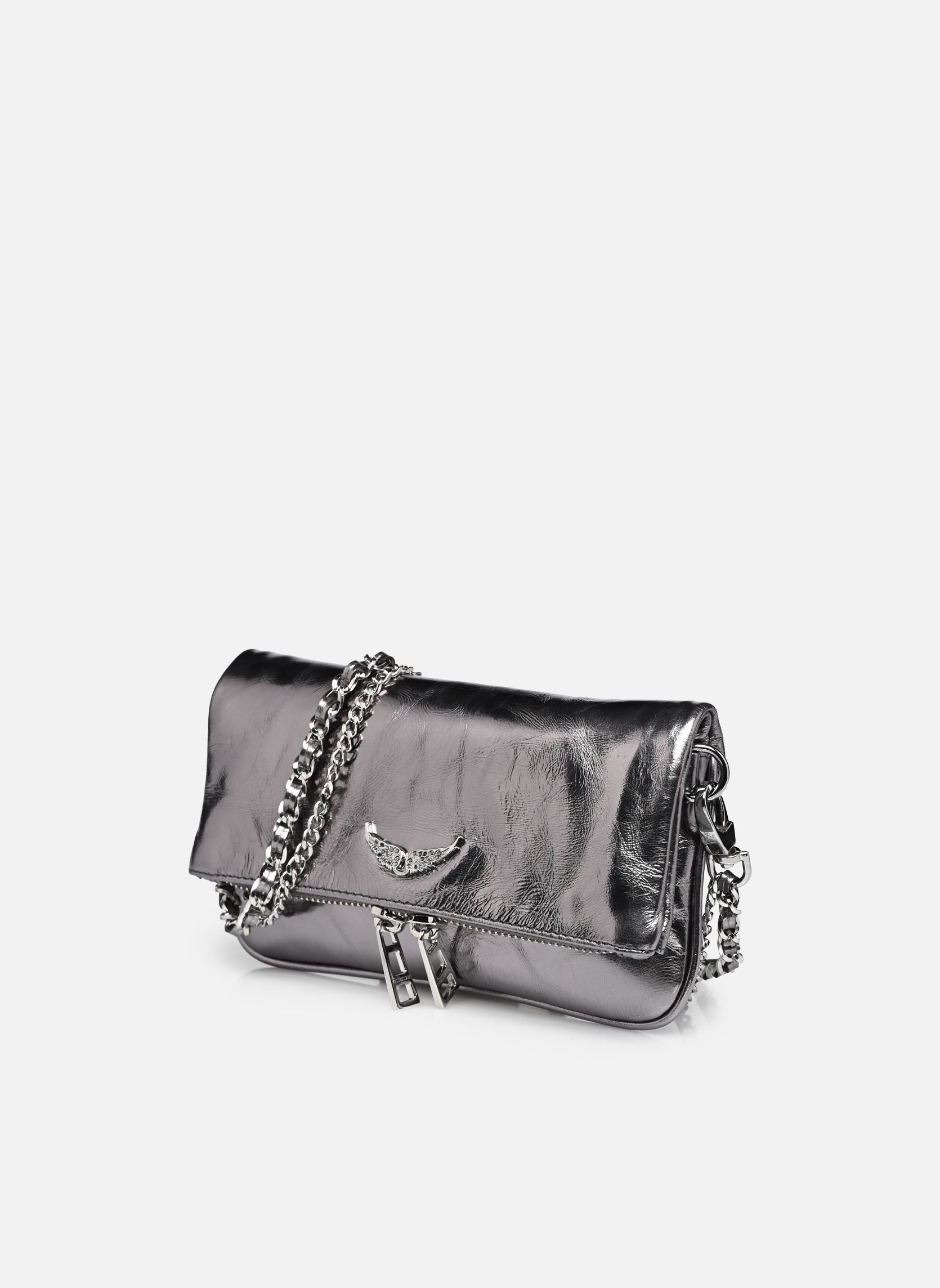 Schoudertassen ROCK NANO VINTAGE METAL dames zilver Zadig & Voltaire Schoudertassen ROCK NANO VINTAGE METAL dames zilver Gun