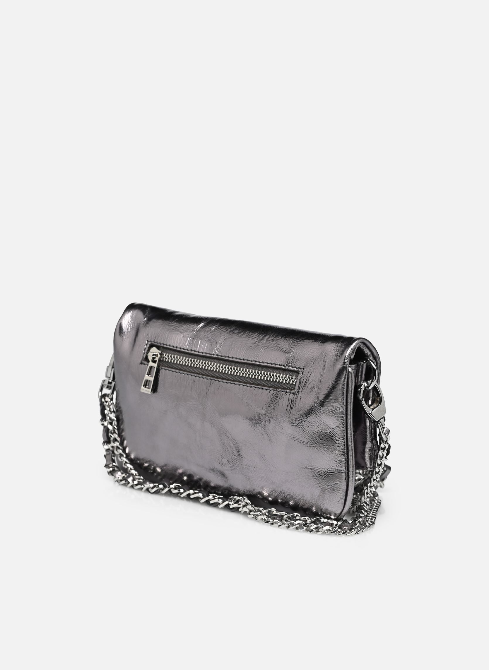 Schoudertassen ROCK NANO VINTAGE METAL dames zilver Zadig & Voltaire Schoudertassen ROCK NANO VINTAGE METAL dames zilver Gun