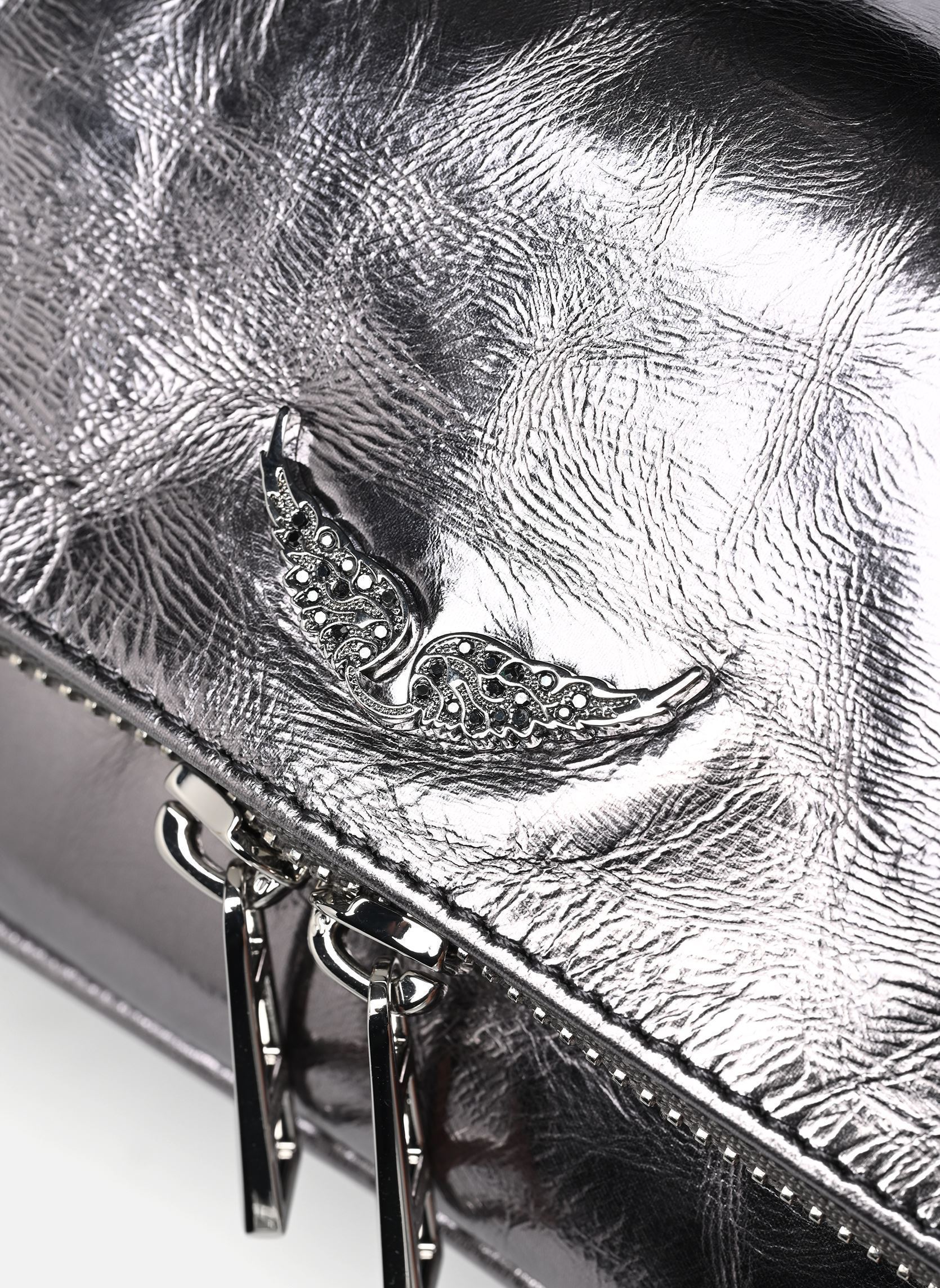 Schoudertassen ROCK NANO VINTAGE METAL dames zilver Zadig & Voltaire Schoudertassen ROCK NANO VINTAGE METAL dames zilver Gun