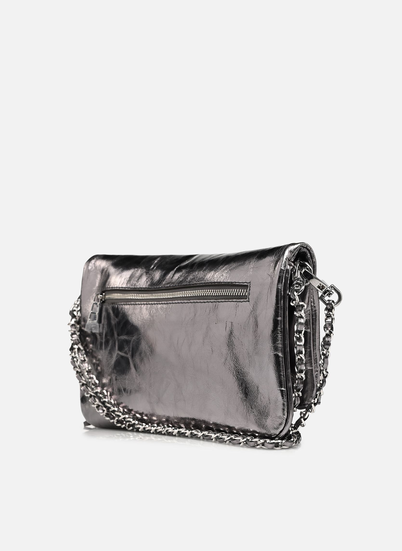 Umhängetaschen ROCK VINTAGE METAL damen silber Zadig & Voltaire Umhängetaschen ROCK VINTAGE METAL damen silber Gun