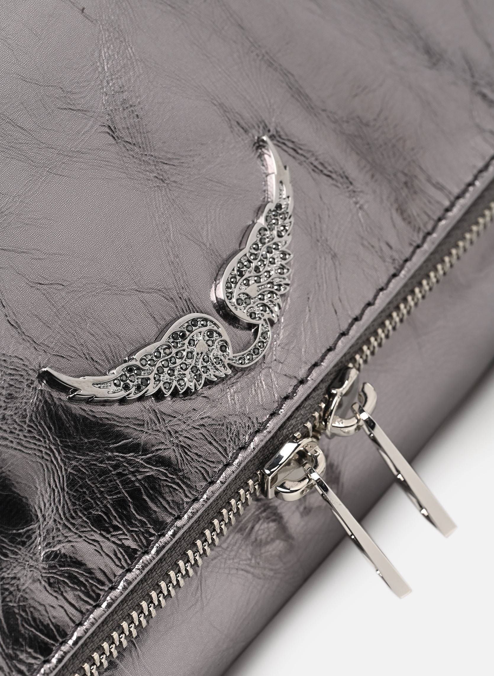 Umhängetaschen ROCK VINTAGE METAL damen silber Zadig & Voltaire Umhängetaschen ROCK VINTAGE METAL damen silber Gun