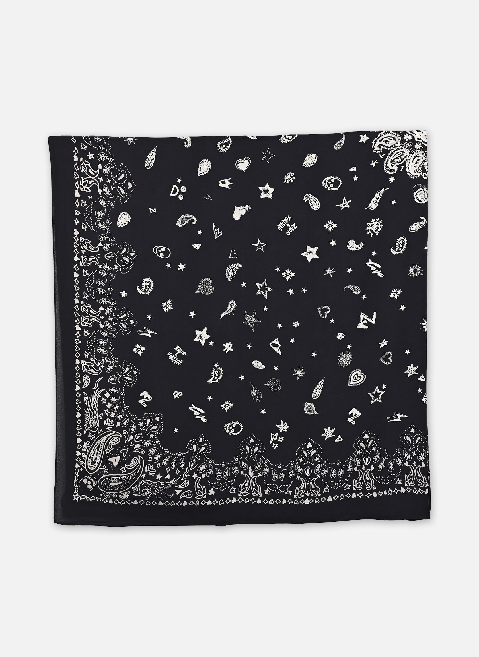Foulards BLONDIE 130 BANDANA femme noir Zadig & Voltaire Foulards BLONDIE 130 BANDANA femme noir BLACK