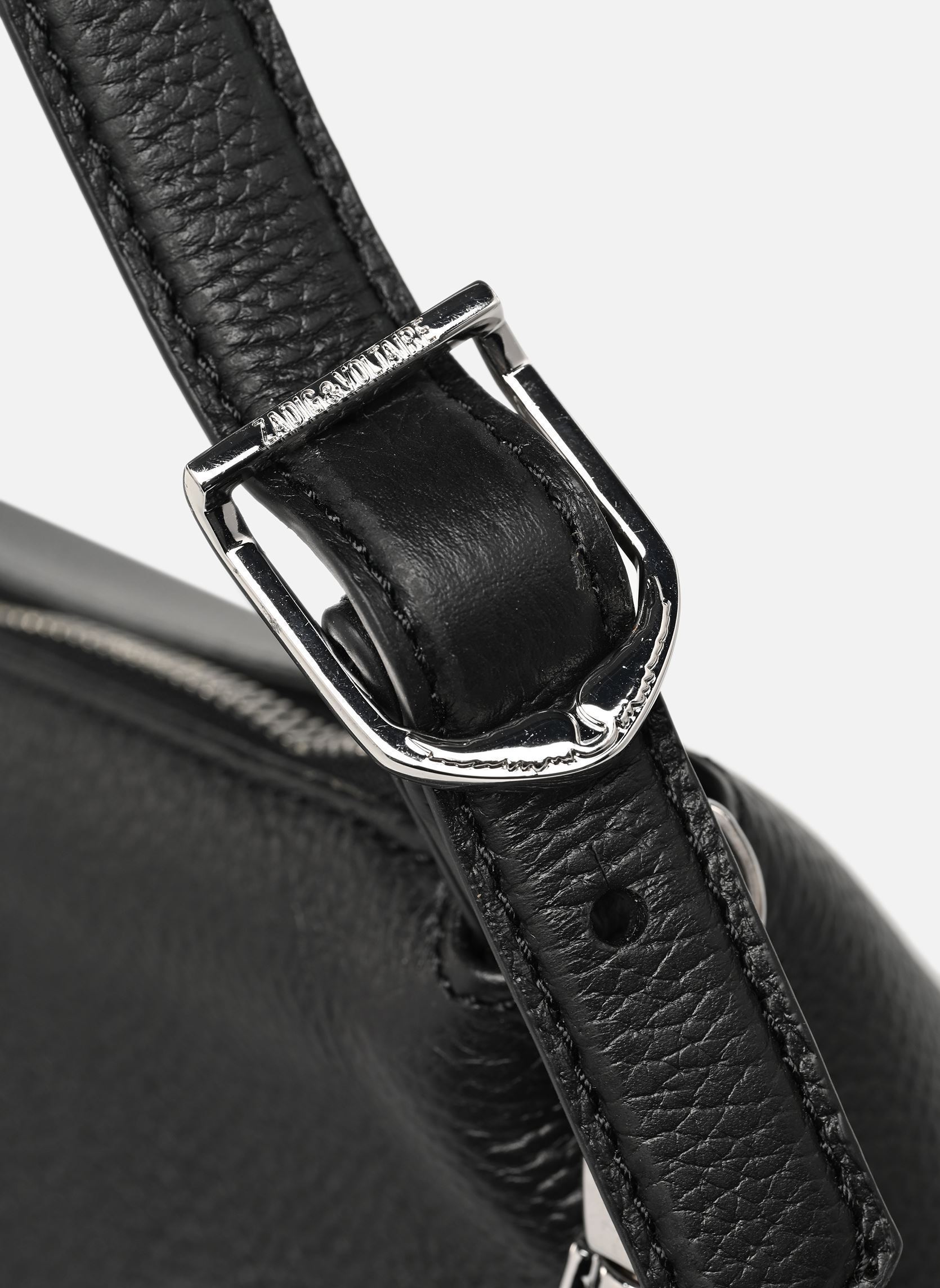 Schoudertassen JIM GRAINED LEATHER dames zwart Zadig & Voltaire Schoudertassen JIM GRAINED LEATHER dames zwart BLACK