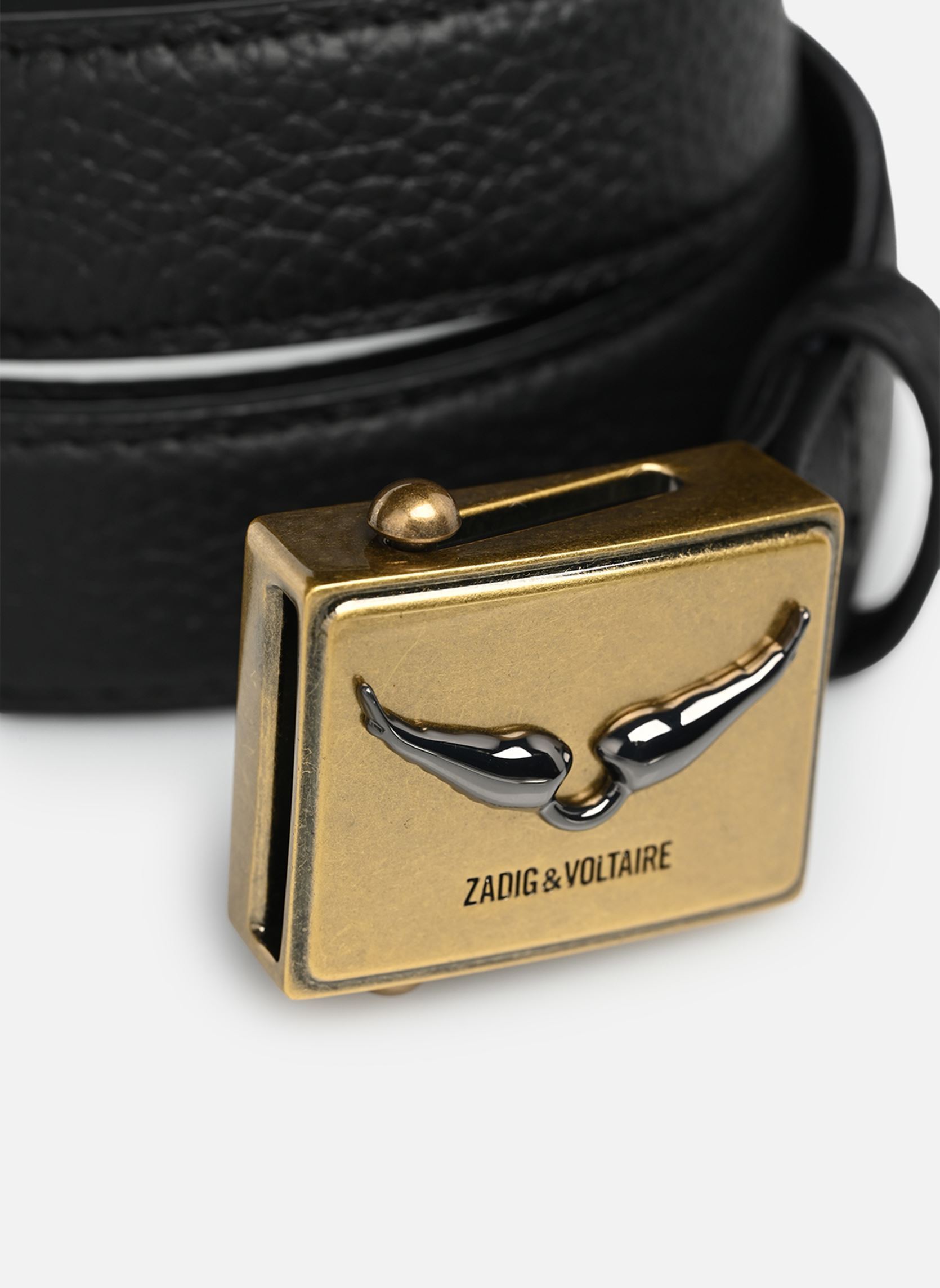 Ceintures JIMI 25MM GRAINED LEATHER femme noir Zadig & Voltaire Ceintures JIMI 25MM GRAINED LEATHER femme noir Black