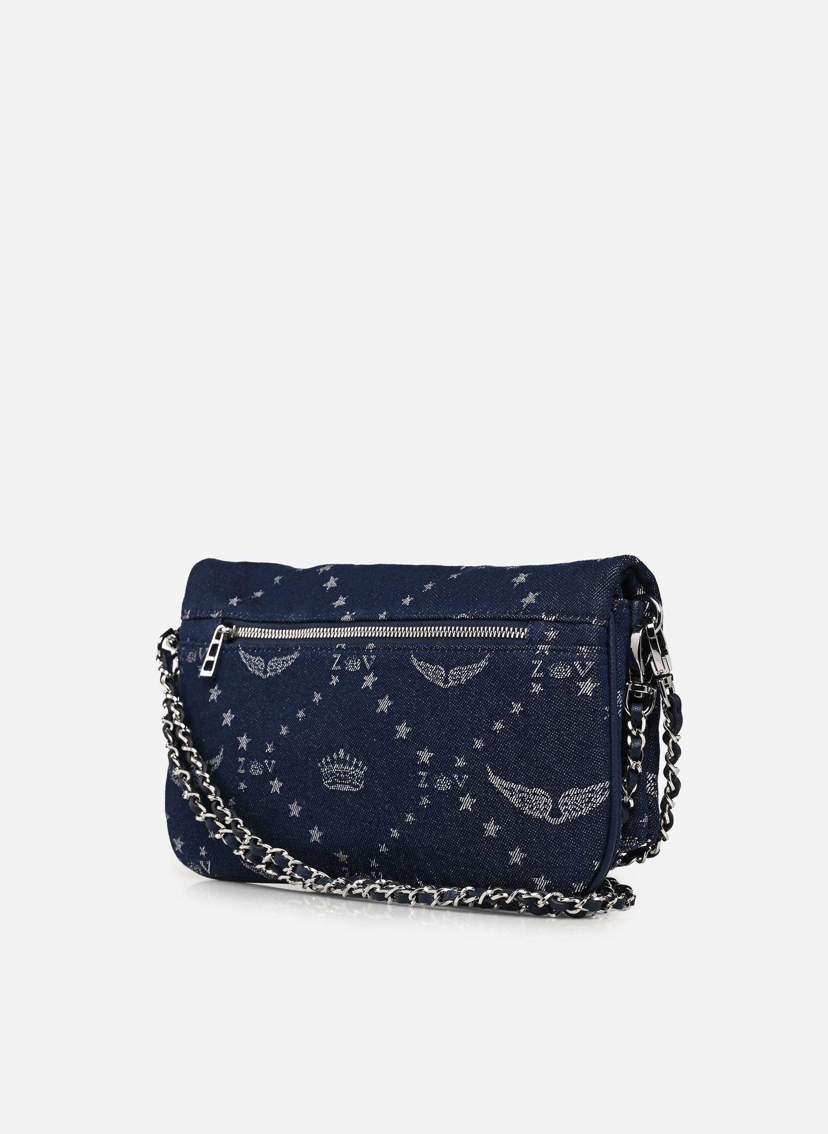 Sacs bandoulière ROCK DENIM MONOGRAM femme bleu Zadig & Voltaire Sacs bandoulière ROCK DENIM MONOGRAM femme bleu Silent
