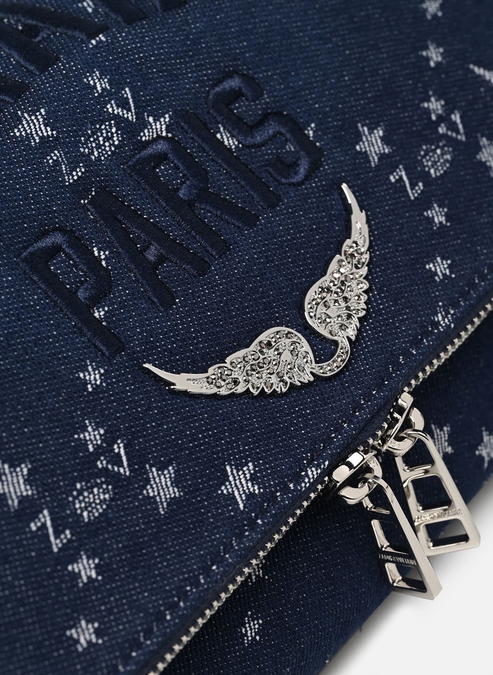 Sacs bandoulière ROCK DENIM MONOGRAM femme bleu Zadig & Voltaire Sacs bandoulière ROCK DENIM MONOGRAM femme bleu Silent
