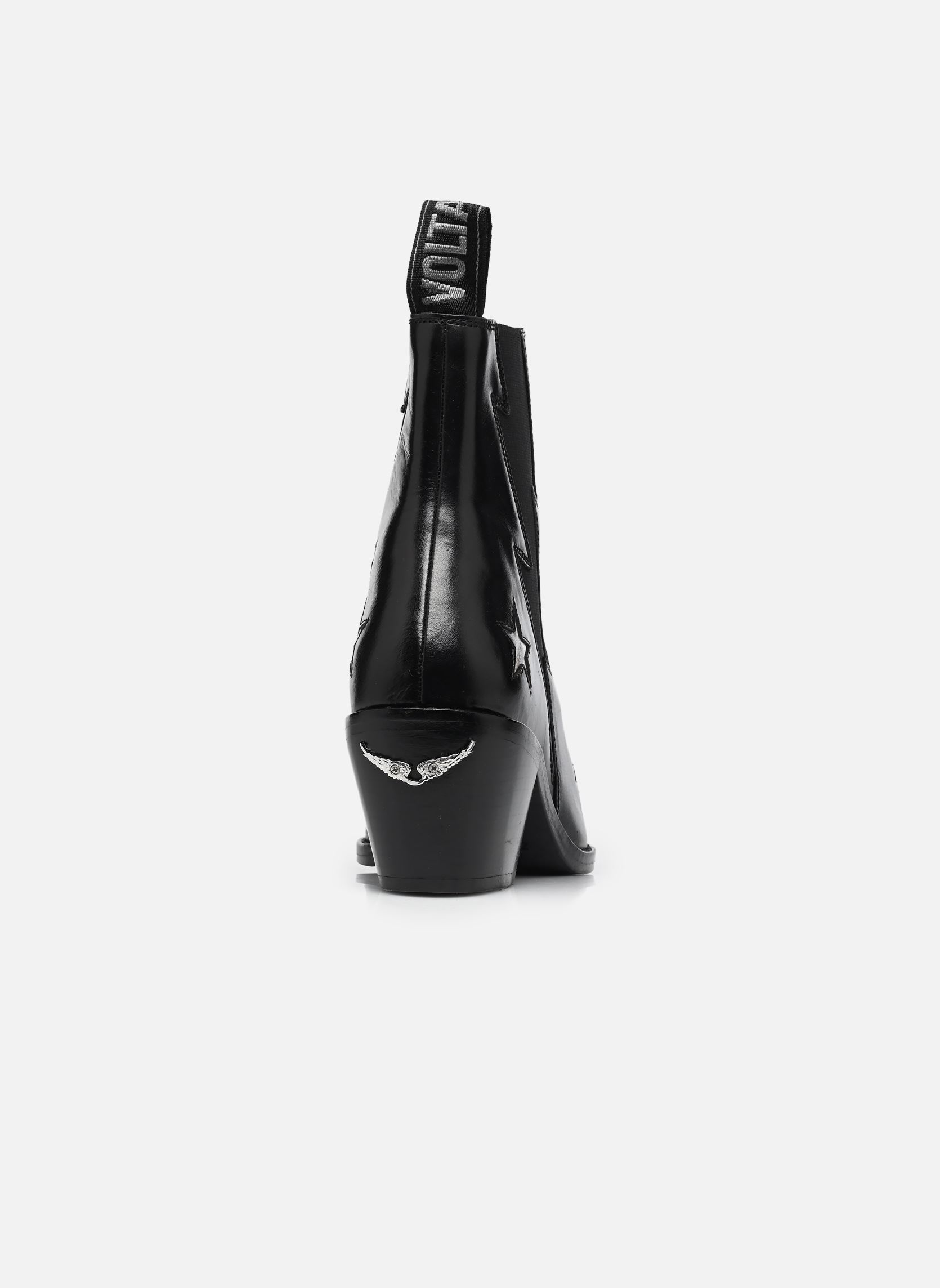 Cowboy-Stiefeletten TYLER STARS VINTAGE PATENT damen schwarz Zadig & Voltaire Cowboy-Stiefeletten TYLER STARS VINTAGE PATENT damen schwarz Black