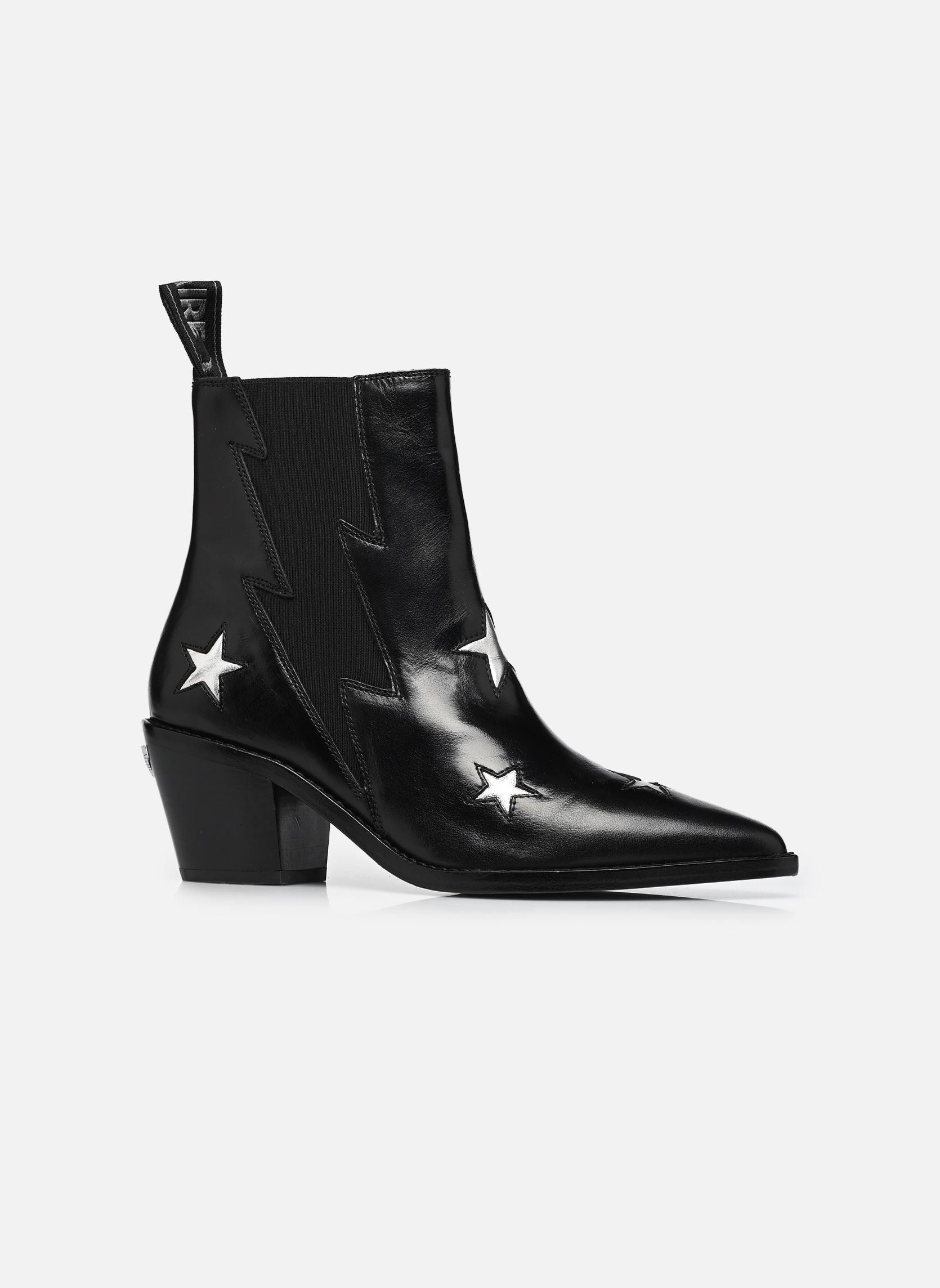 Cowboy-Stiefeletten TYLER STARS VINTAGE PATENT damen schwarz Zadig & Voltaire Cowboy-Stiefeletten TYLER STARS VINTAGE PATENT damen schwarz Black