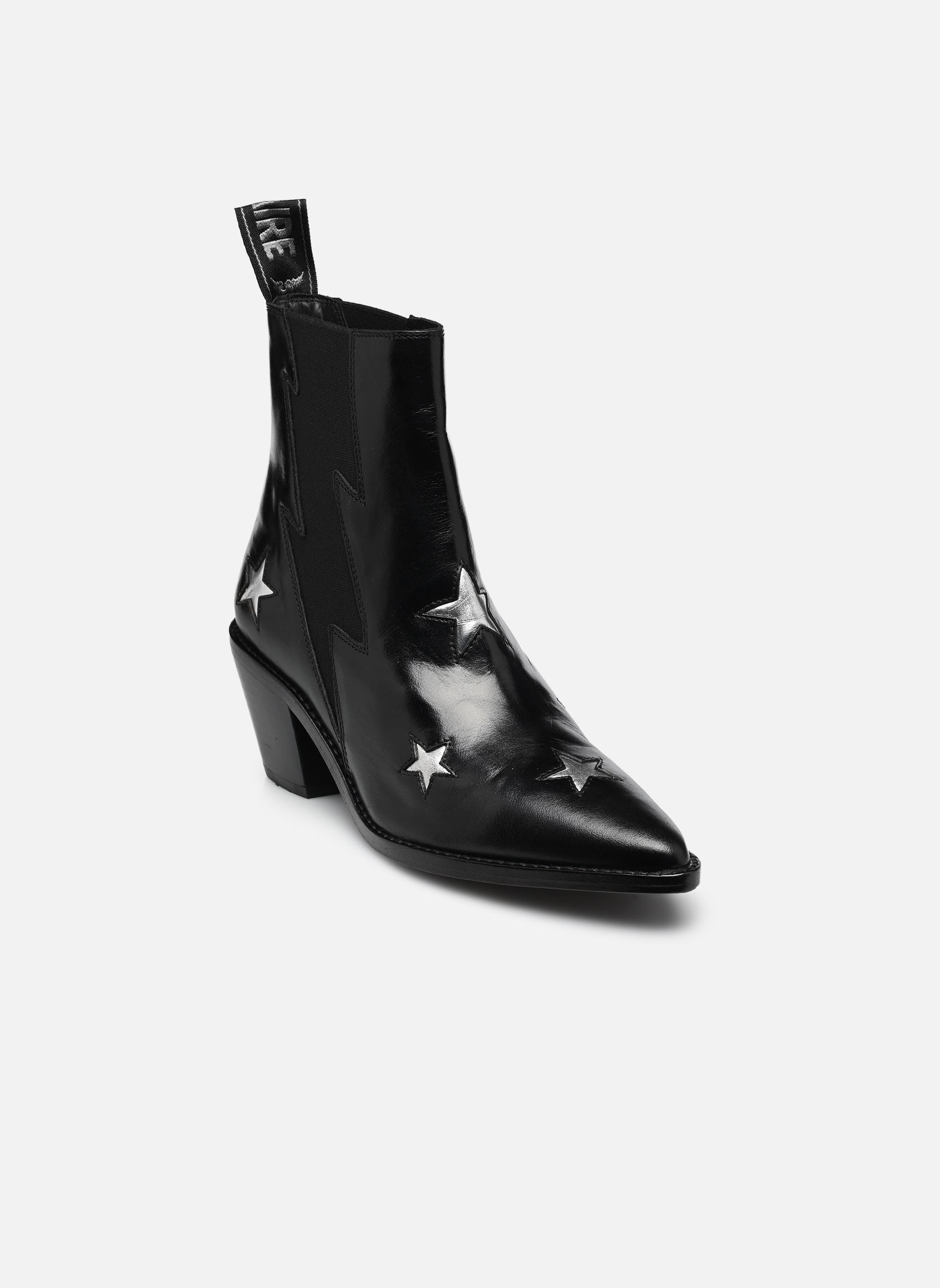 Cowboy-Stiefeletten TYLER STARS VINTAGE PATENT damen schwarz Zadig & Voltaire Cowboy-Stiefeletten TYLER STARS VINTAGE PATENT damen schwarz Black
