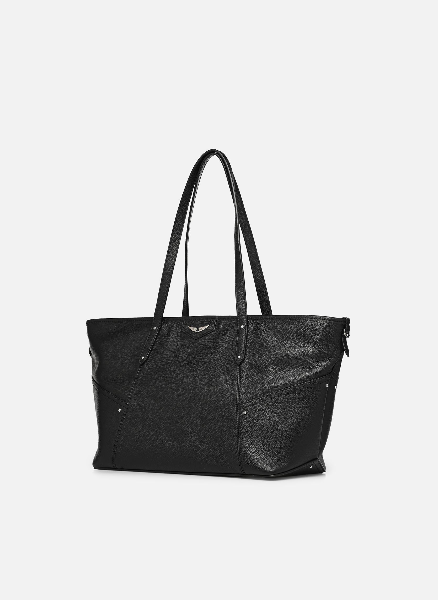Grote winkelzak Z SHOPPER GRAINED LEATHER dames zwart Zadig & Voltaire Grote winkelzak Z SHOPPER GRAINED LEATHER dames zwart BLACK