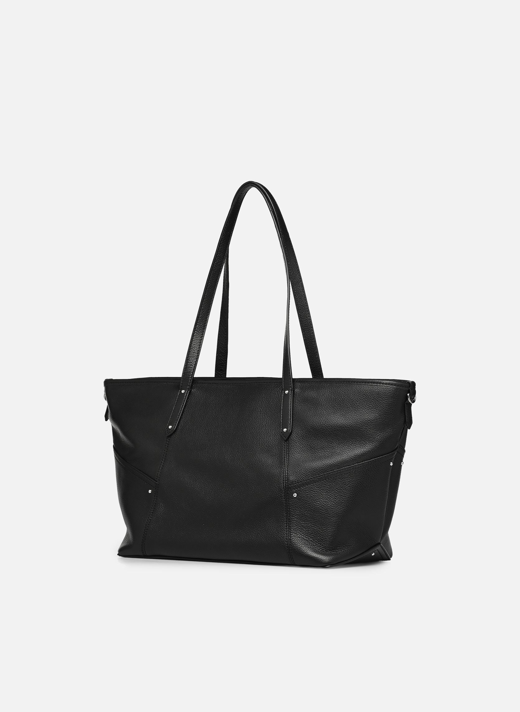Grote winkelzak Z SHOPPER GRAINED LEATHER dames zwart Zadig & Voltaire Grote winkelzak Z SHOPPER GRAINED LEATHER dames zwart BLACK
