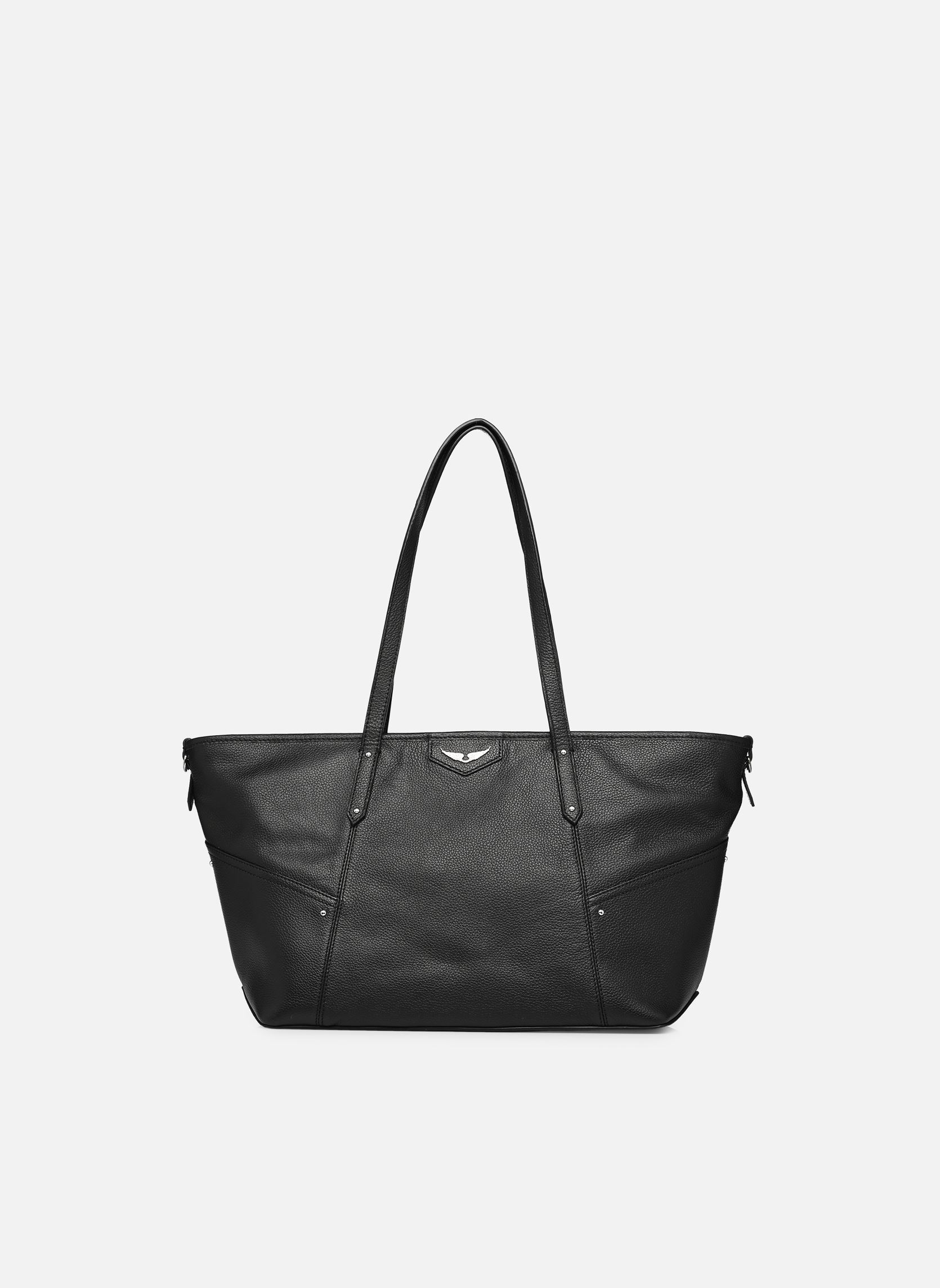 Grote winkelzak Z SHOPPER GRAINED LEATHER dames zwart Zadig & Voltaire Grote winkelzak Z SHOPPER GRAINED LEATHER dames zwart BLACK