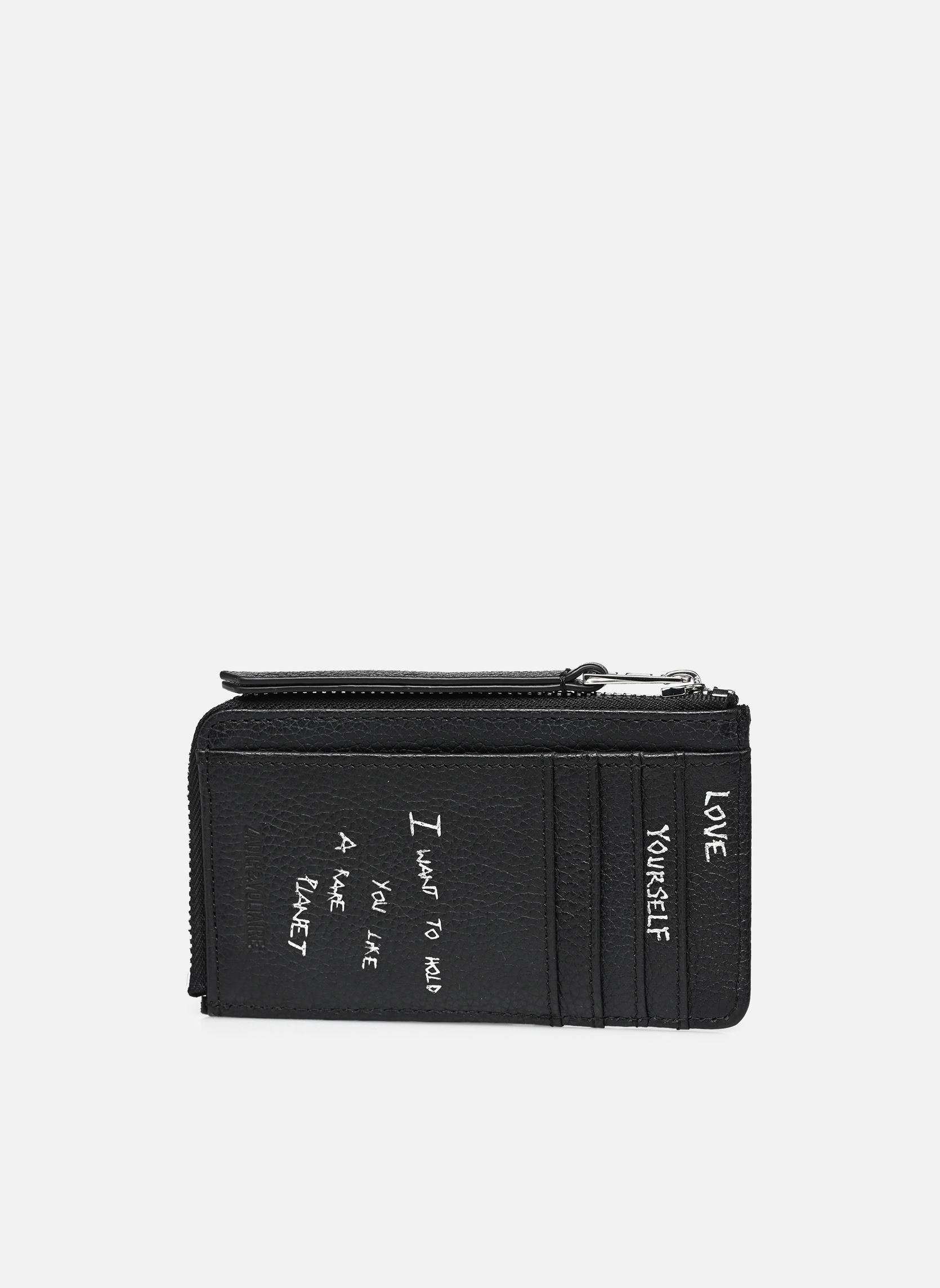 Porta carte di credito ZV CARD GRAINED GRAFFITI donna nero Zadig & Voltaire Porta carte di credito ZV CARD GRAINED GRAFFITI donna nero Black