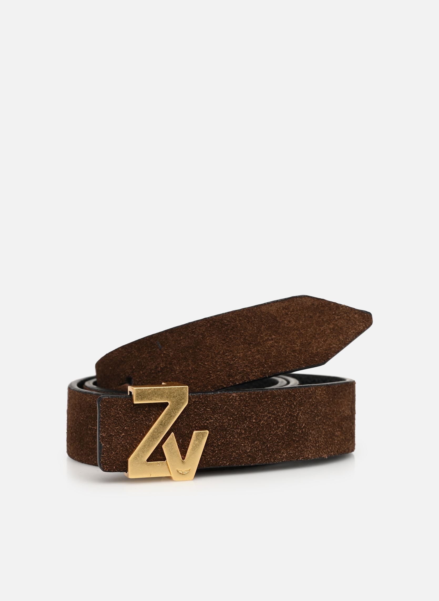 Ceintures ZV INITIALE LA BELT 30MM SUEDE femme marron Zadig & Voltaire Ceintures ZV INITIALE LA BELT 30MM SUEDE femme marron Wood