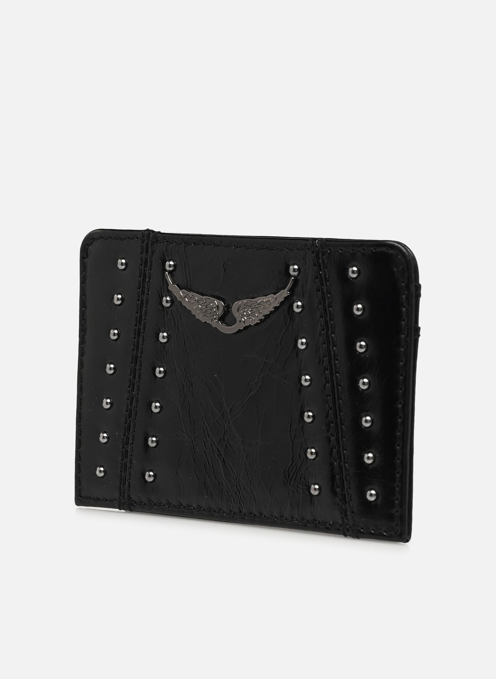 Porte-cartes ZV PASS VINTAGE PATENT STUDS femme noir Zadig & Voltaire Porte-cartes ZV PASS VINTAGE PATENT STUDS femme noir BLACK