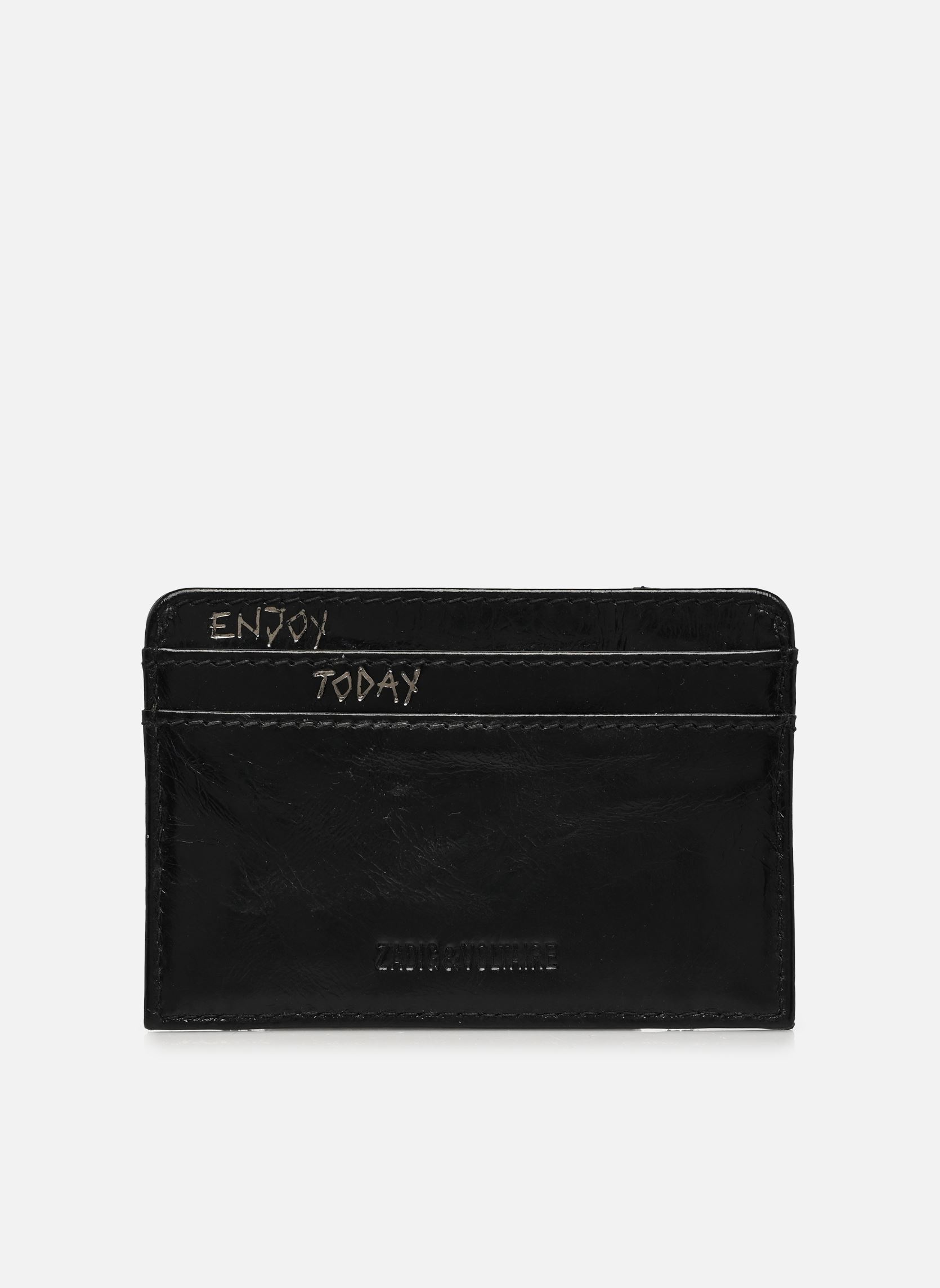 Porte-cartes ZV PASS VINTAGE PATENT STUDS femme noir Zadig & Voltaire Porte-cartes ZV PASS VINTAGE PATENT STUDS femme noir BLACK