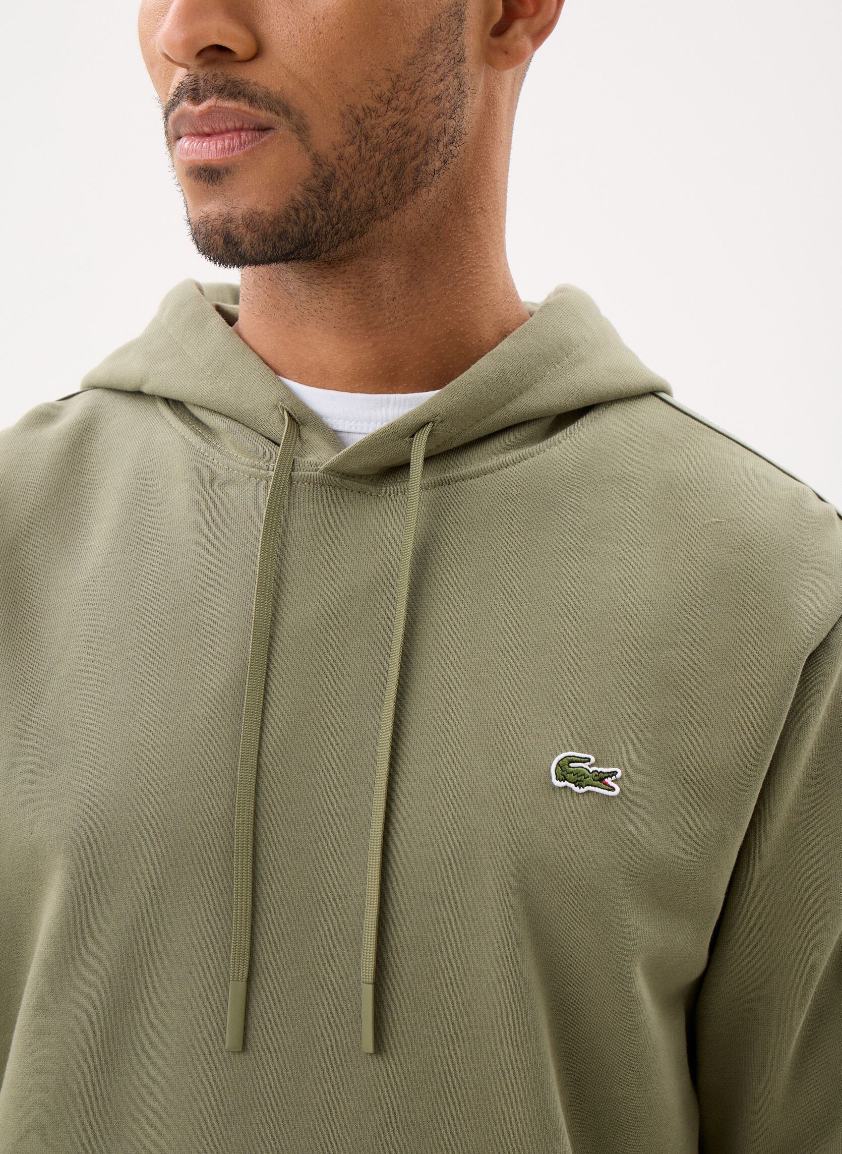 Sweats à capuche Sweatshirt SH0884 homme vert Lacoste Sweats à capuche Sweatshirt SH0884 homme vert KAKI