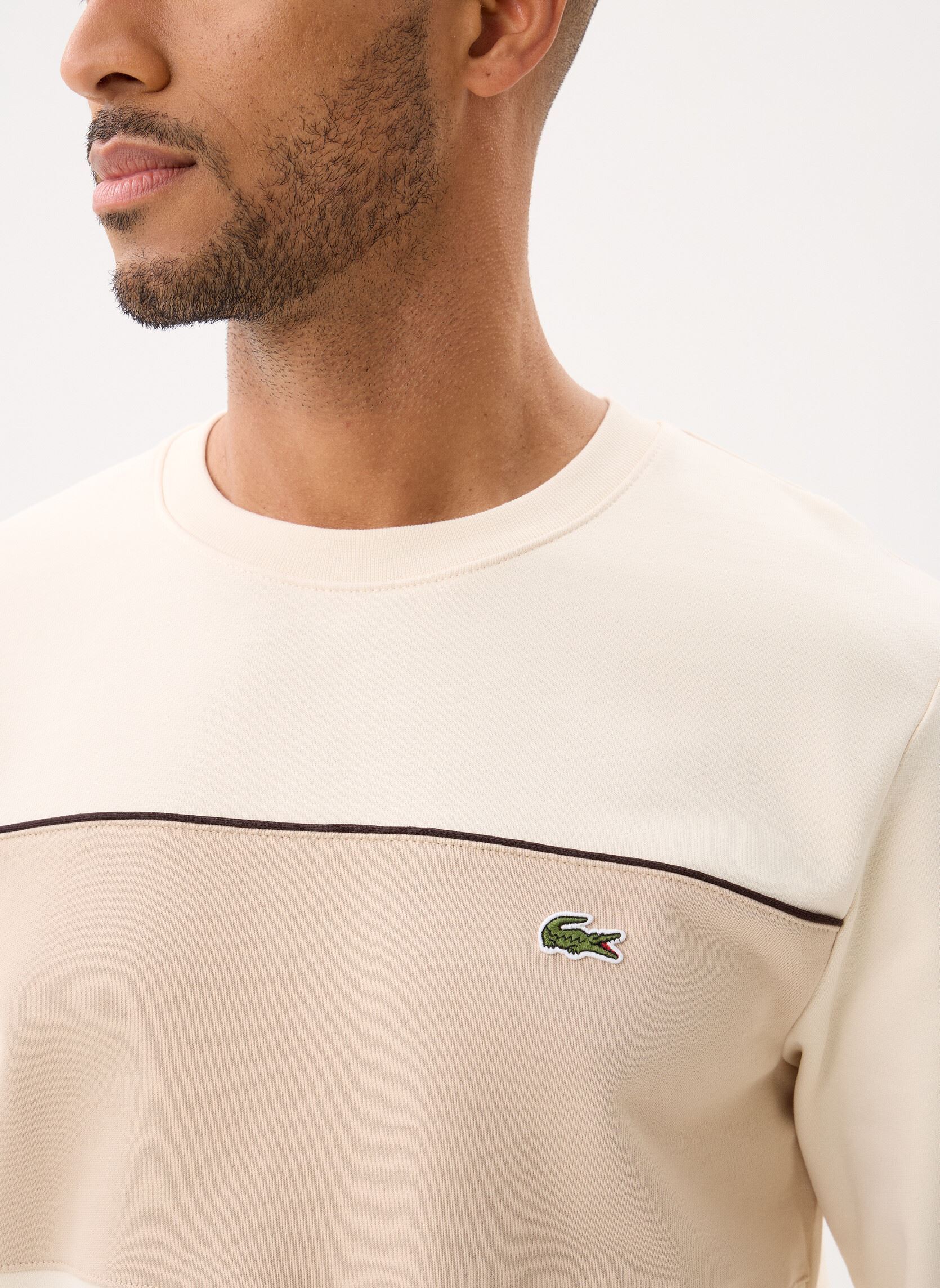 Sweatshirts Sweatshirt SH0887 heren wit Lacoste Sweatshirts Sweatshirt SH0887 heren wit LAPONIE/LIONNE