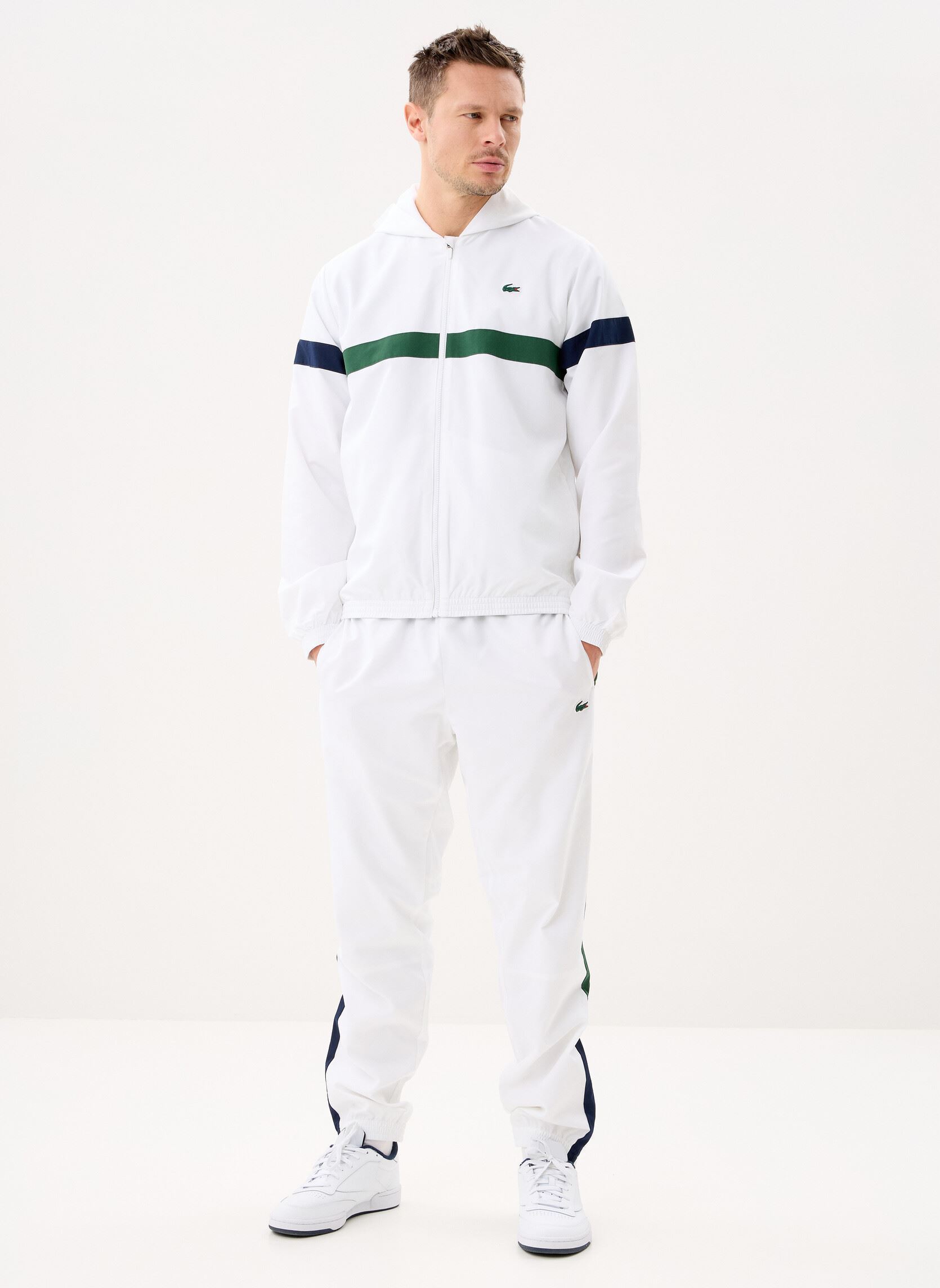Trainingsanzüge Ensemble de survêtement WH0219 herren weiß Lacoste Trainingsanzüge Ensemble de survêtement WH0219 herren weiß BLANC/VERT