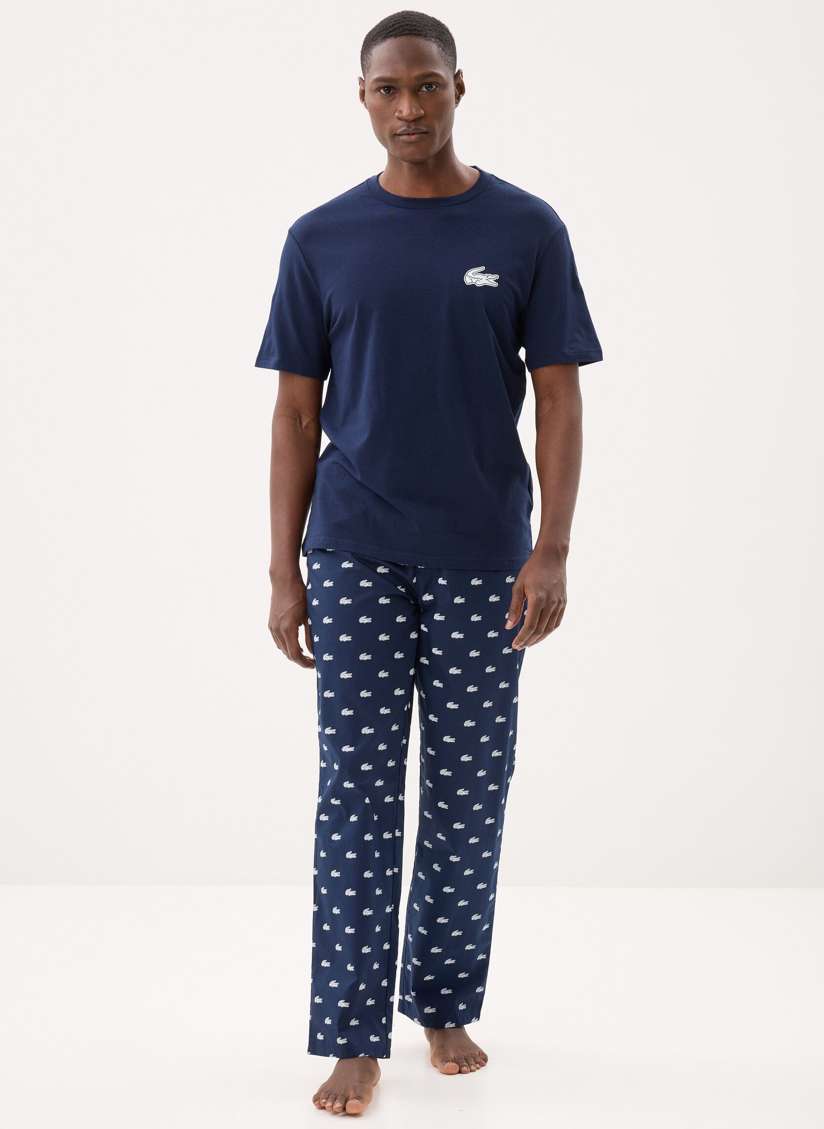 Trainingspakken Pyjamas Set 4H2755 heren blauw Lacoste Trainingspakken Pyjamas Set 4H2755 heren blauw MARINE/BLANC