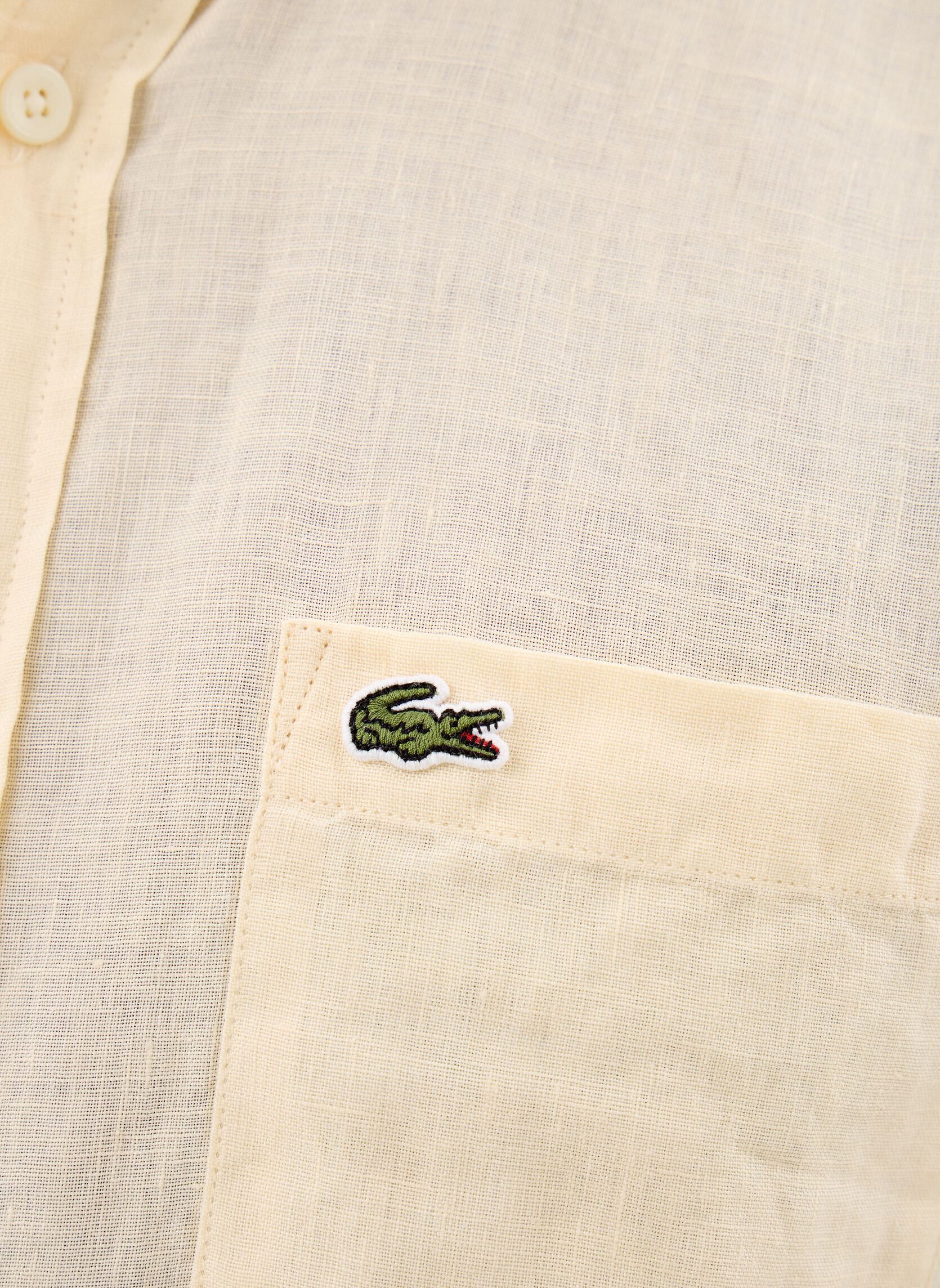 Chemises Woven Shirts CH5699 homme beige Lacoste Chemises Woven Shirts CH5699 homme beige NATUREL CLAIR