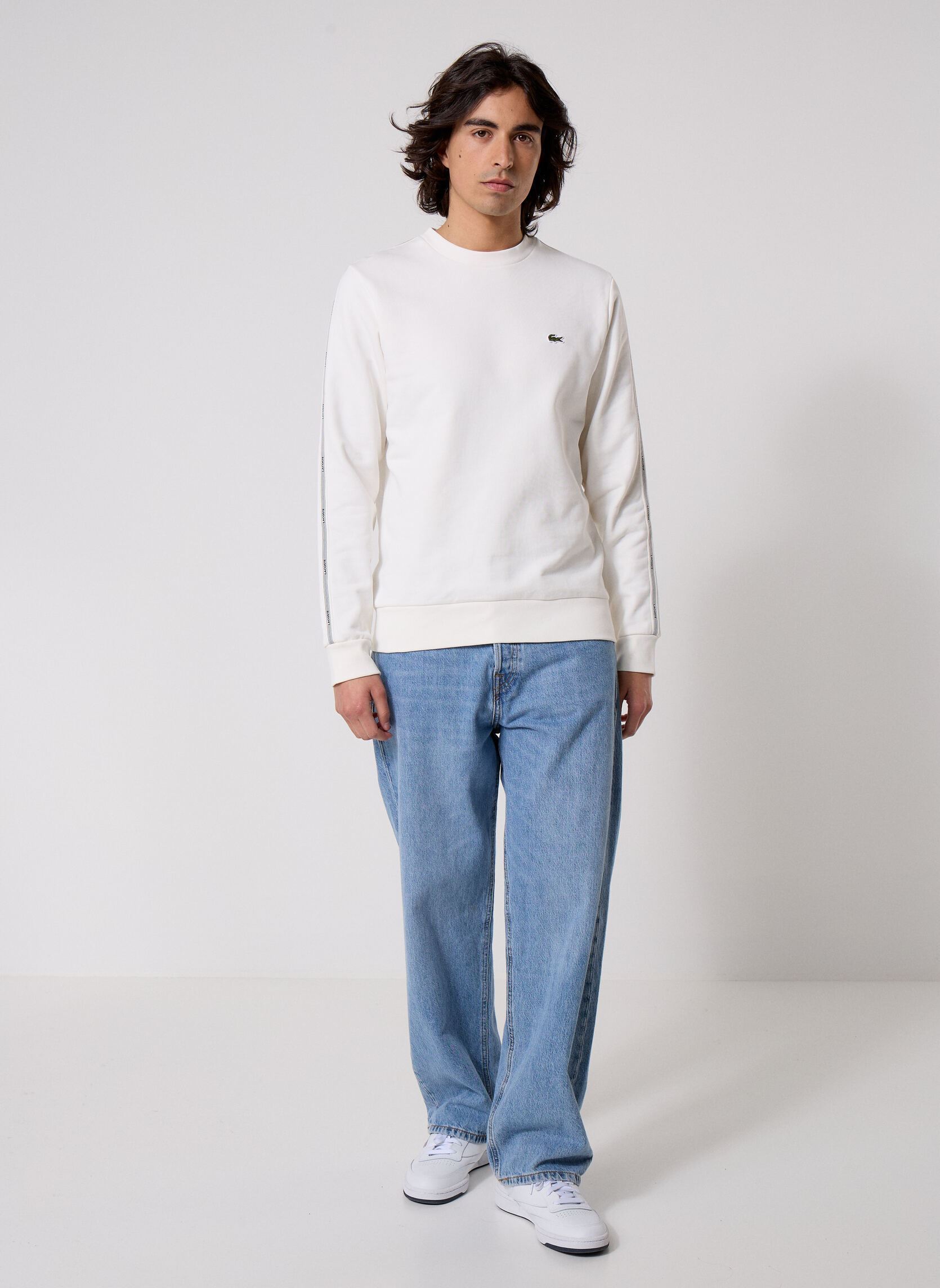 Sweatshirts Sweatshirt SH0891 heren beige Lacoste Sweatshirts Sweatshirt SH0891 heren beige Farine