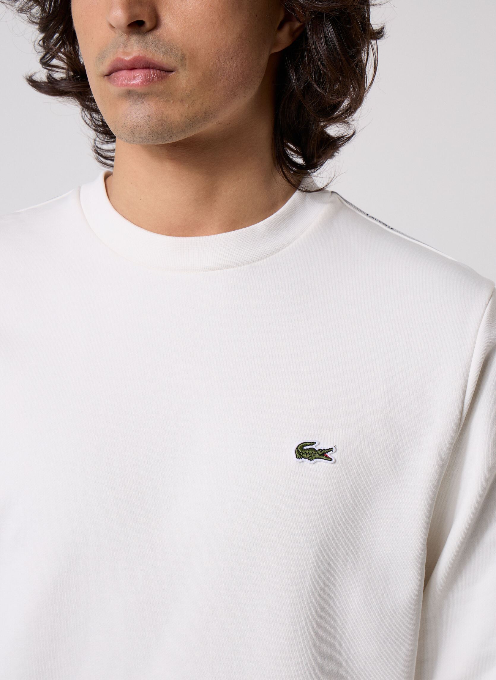 Sweatshirts Sweatshirt SH0891 heren beige Lacoste Sweatshirts Sweatshirt SH0891 heren beige Farine