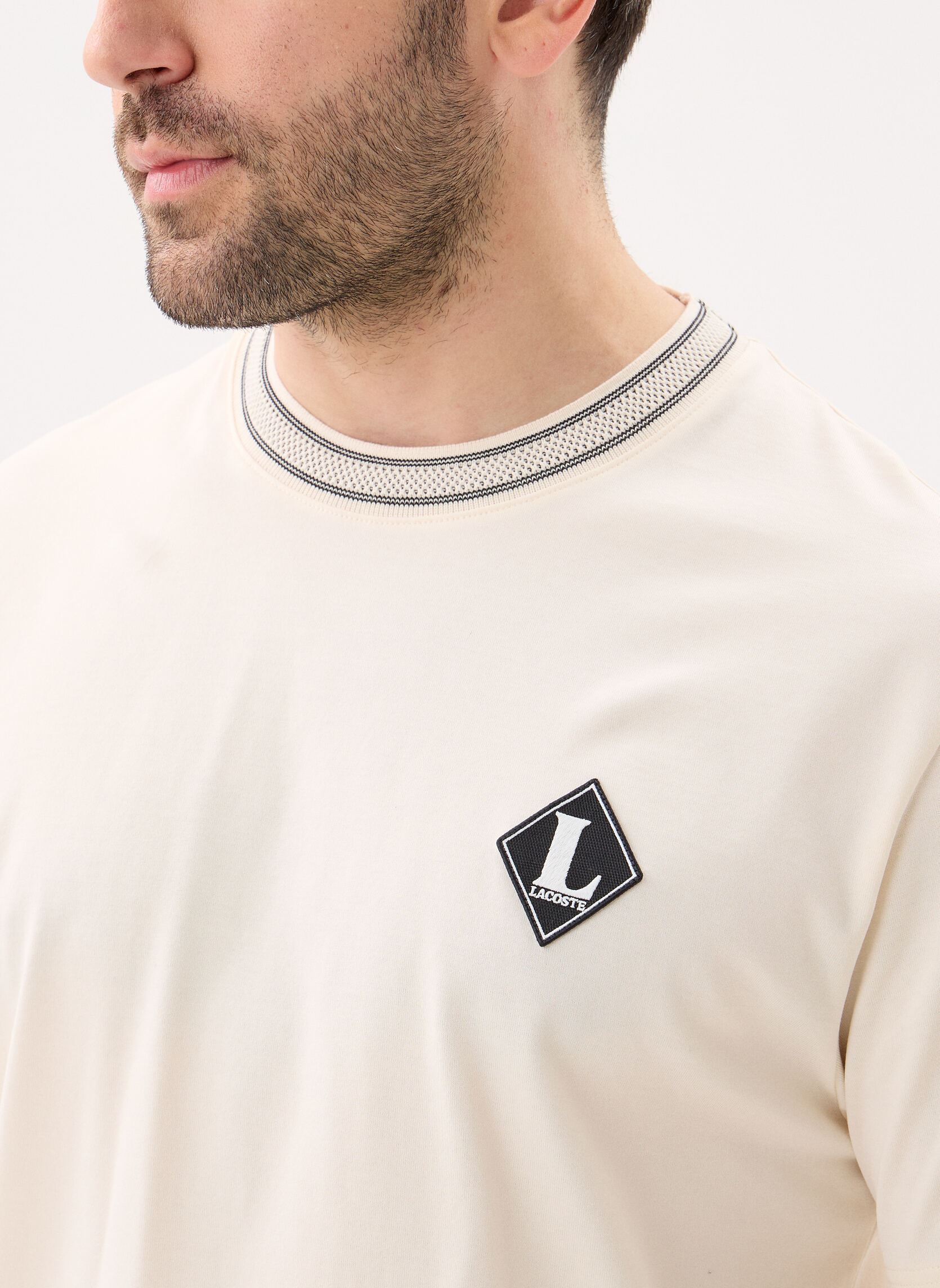 Tee-shirts Tee-Shirt TH0718 homme blanc Lacoste Tee-shirts Tee-Shirt TH0718 homme blanc Laponie