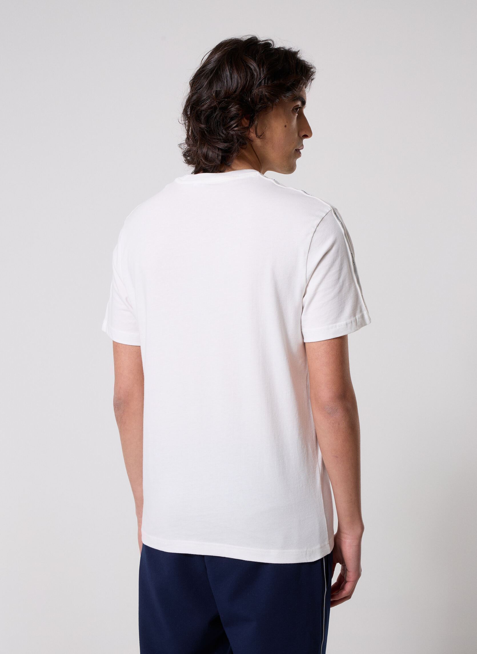 Tee-shirts manches courtes Tee-Shirt TH0888 homme blanc Lacoste Tee-shirts manches courtes Tee-Shirt TH0888 homme blanc FARINE