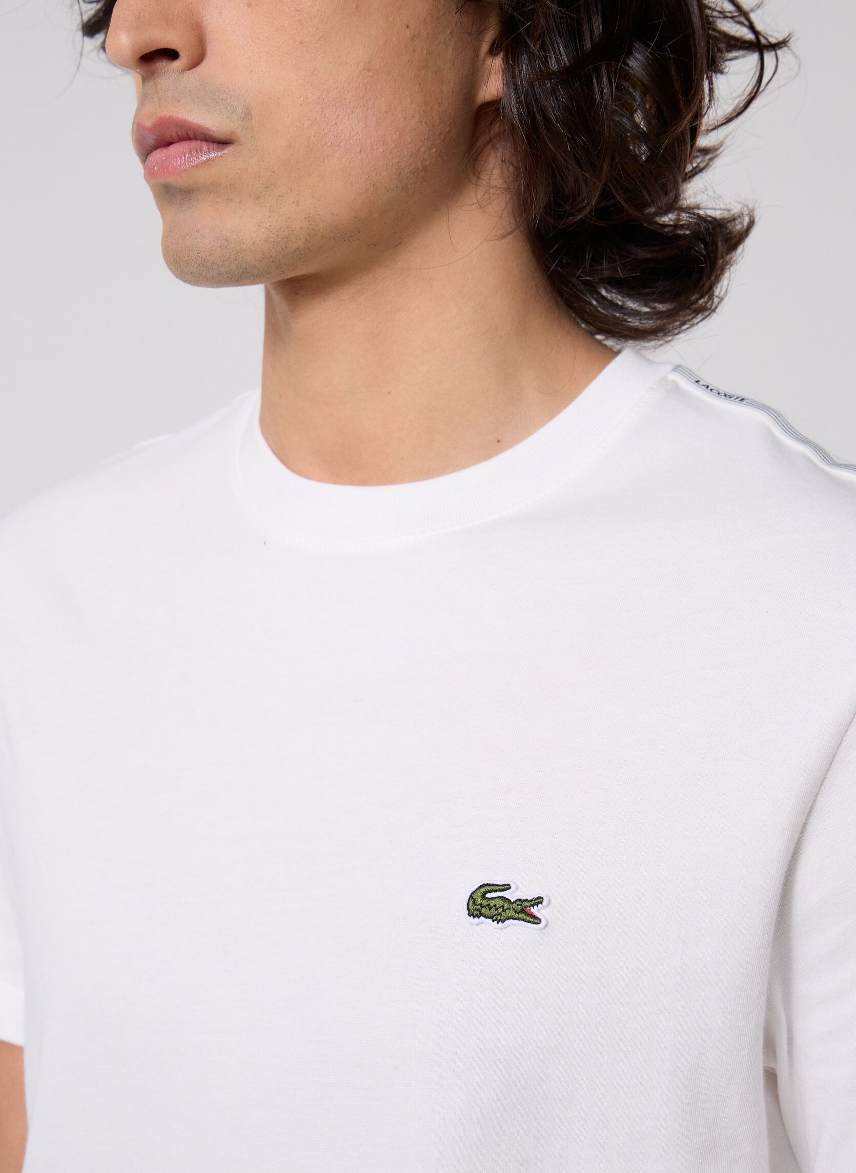 Tee-shirts manches courtes Tee-Shirt TH0888 homme blanc Lacoste Tee-shirts manches courtes Tee-Shirt TH0888 homme blanc FARINE