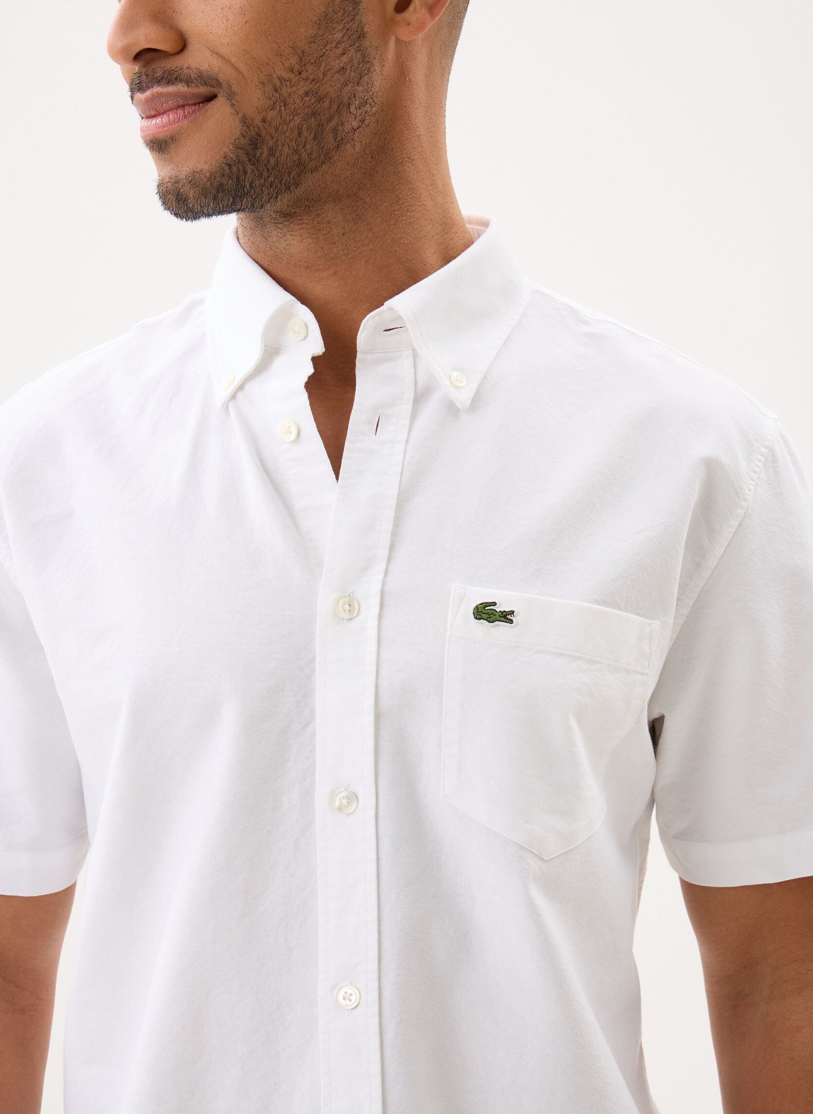 Hemden Woven Shirts CH1917 heren wit Lacoste Hemden Woven Shirts CH1917 heren wit BLANC